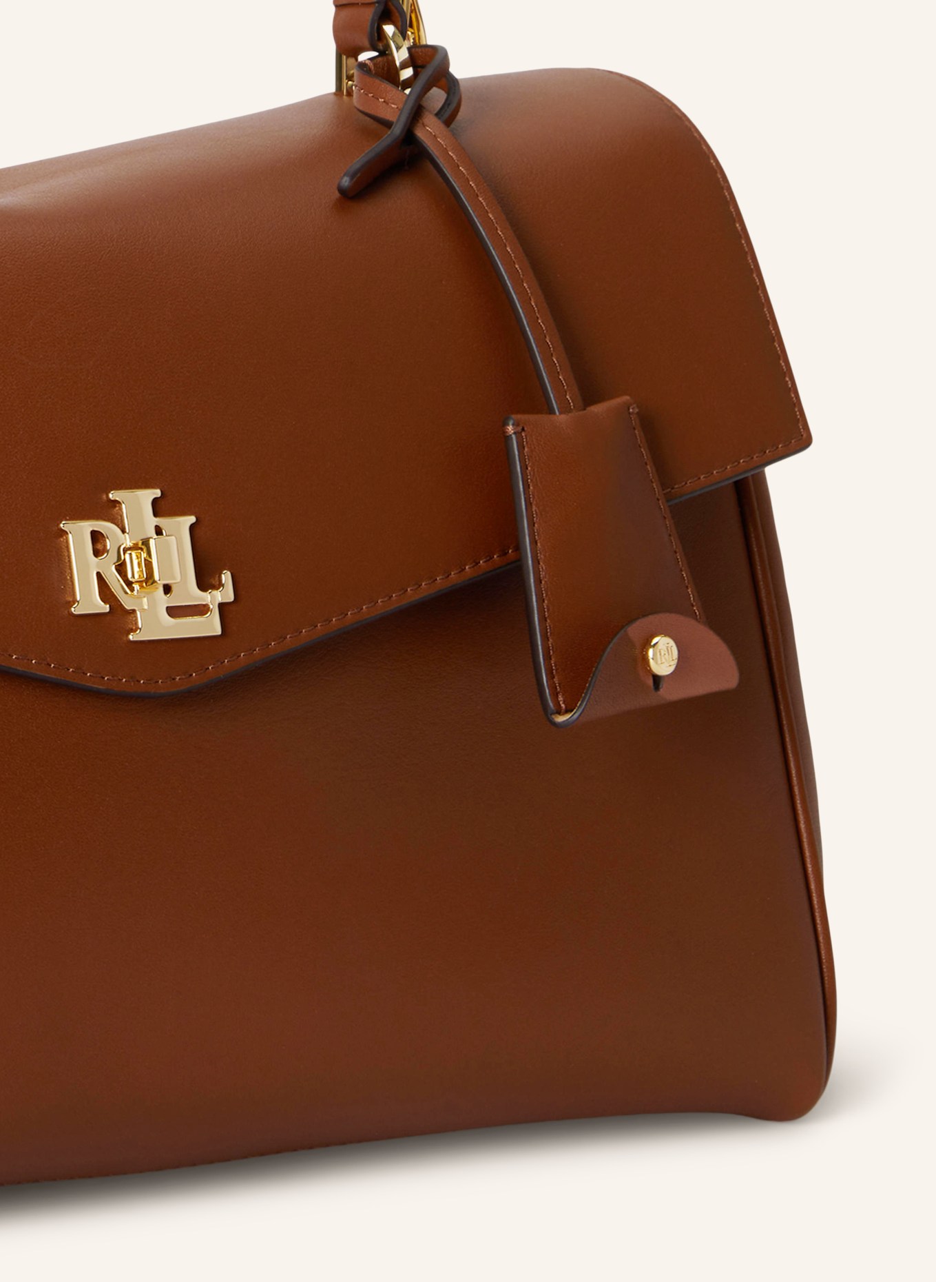 LAUREN RALPH LAUREN Schoudertas FARRAH MEDIUM: BRUIN / GOUD