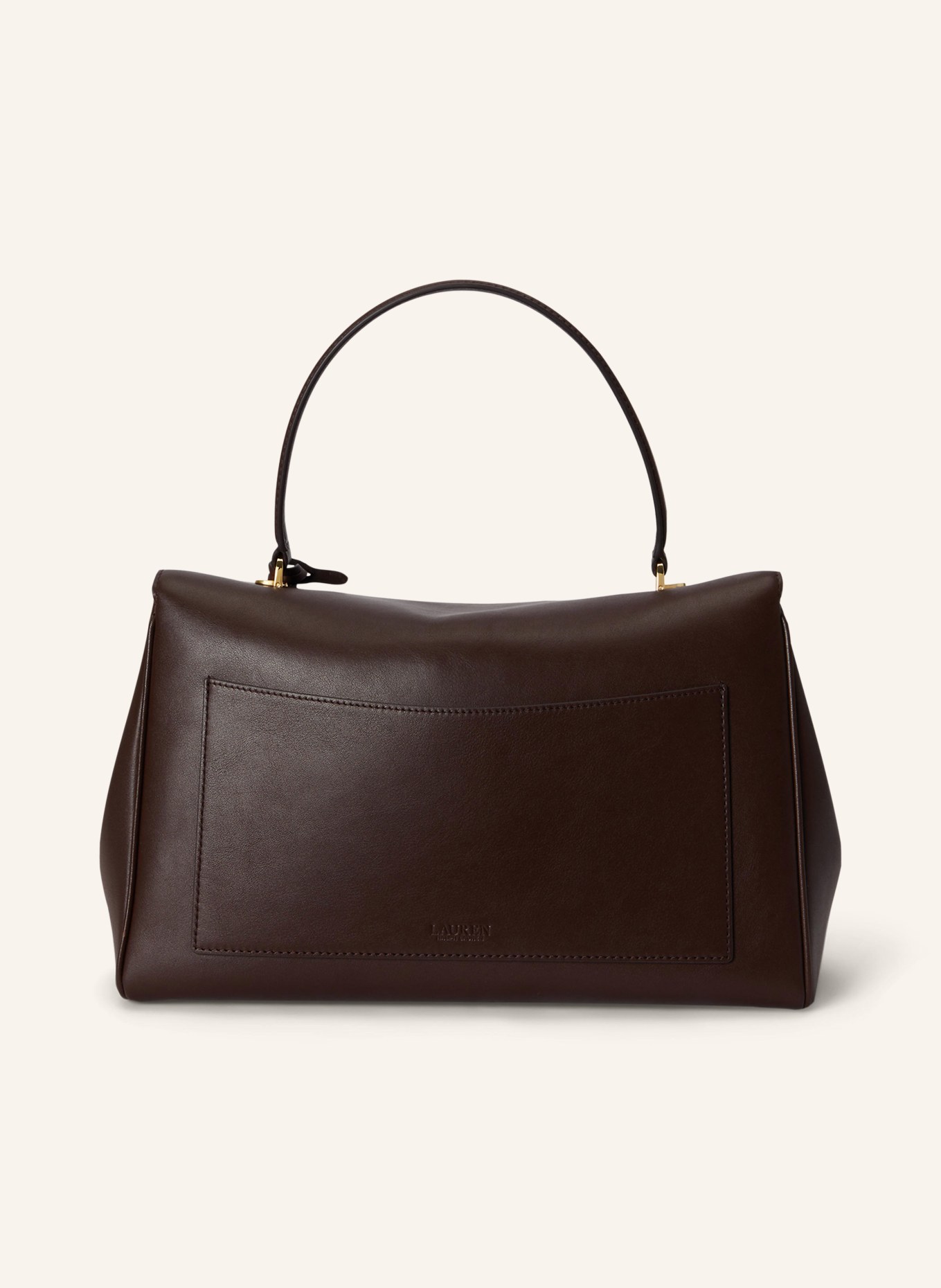 LAUREN RALPH LAUREN Umhängetasche FARRAH MEDIUM: DUNKELBRAUN / GOLD