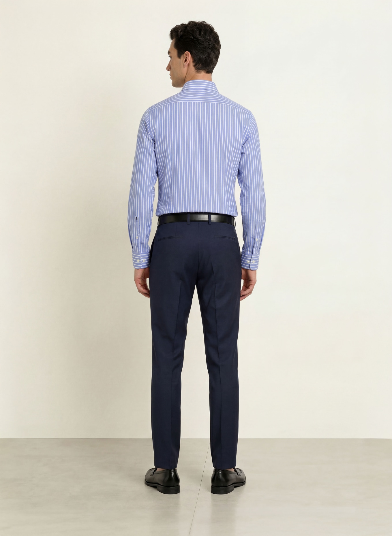 seidensticker Overhemd, slim fit: BLAUW / WIT