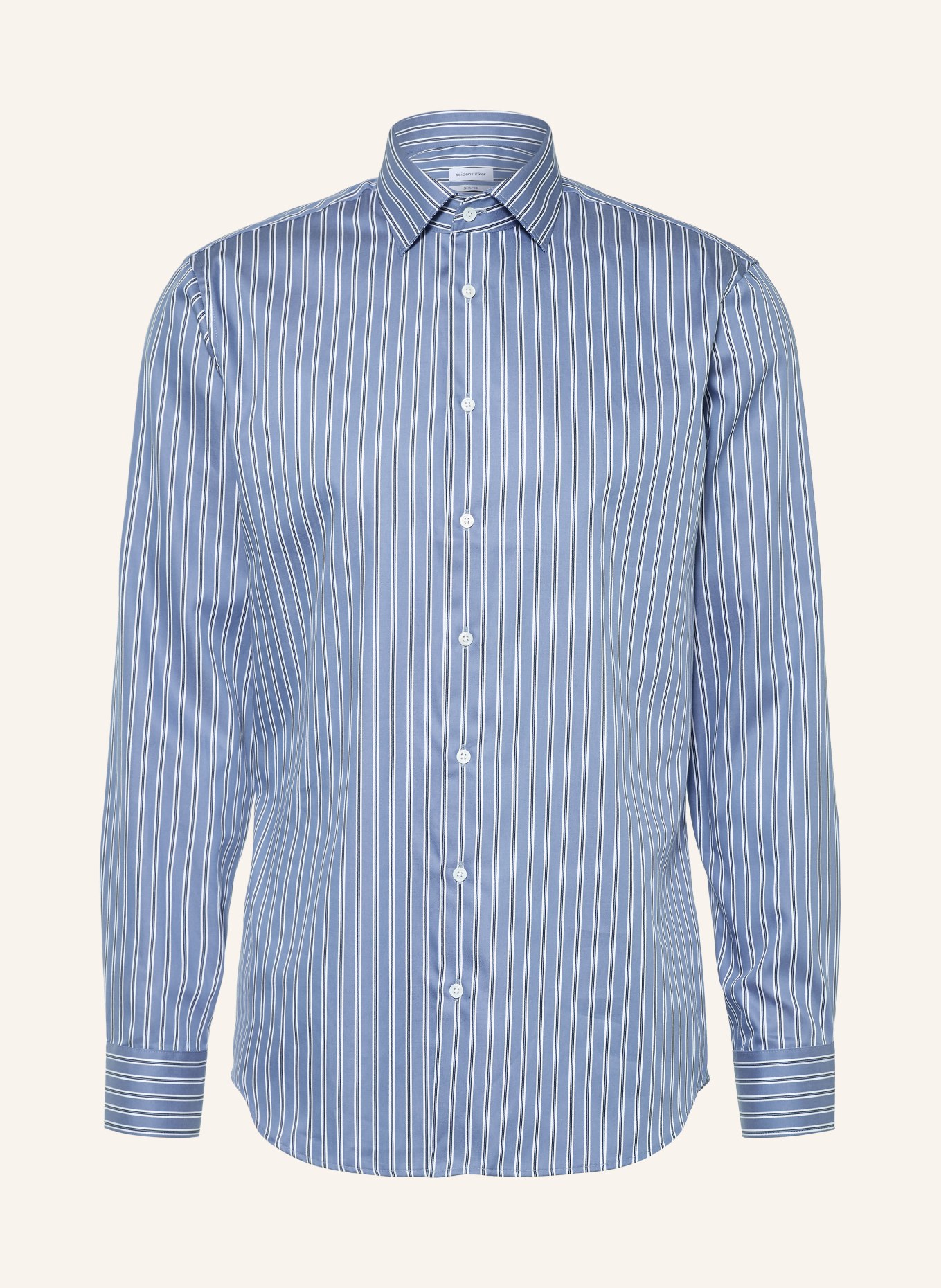 seidensticker Overhemd Shaped Fit: BLAUWGRIJS / BLAUW / WIT