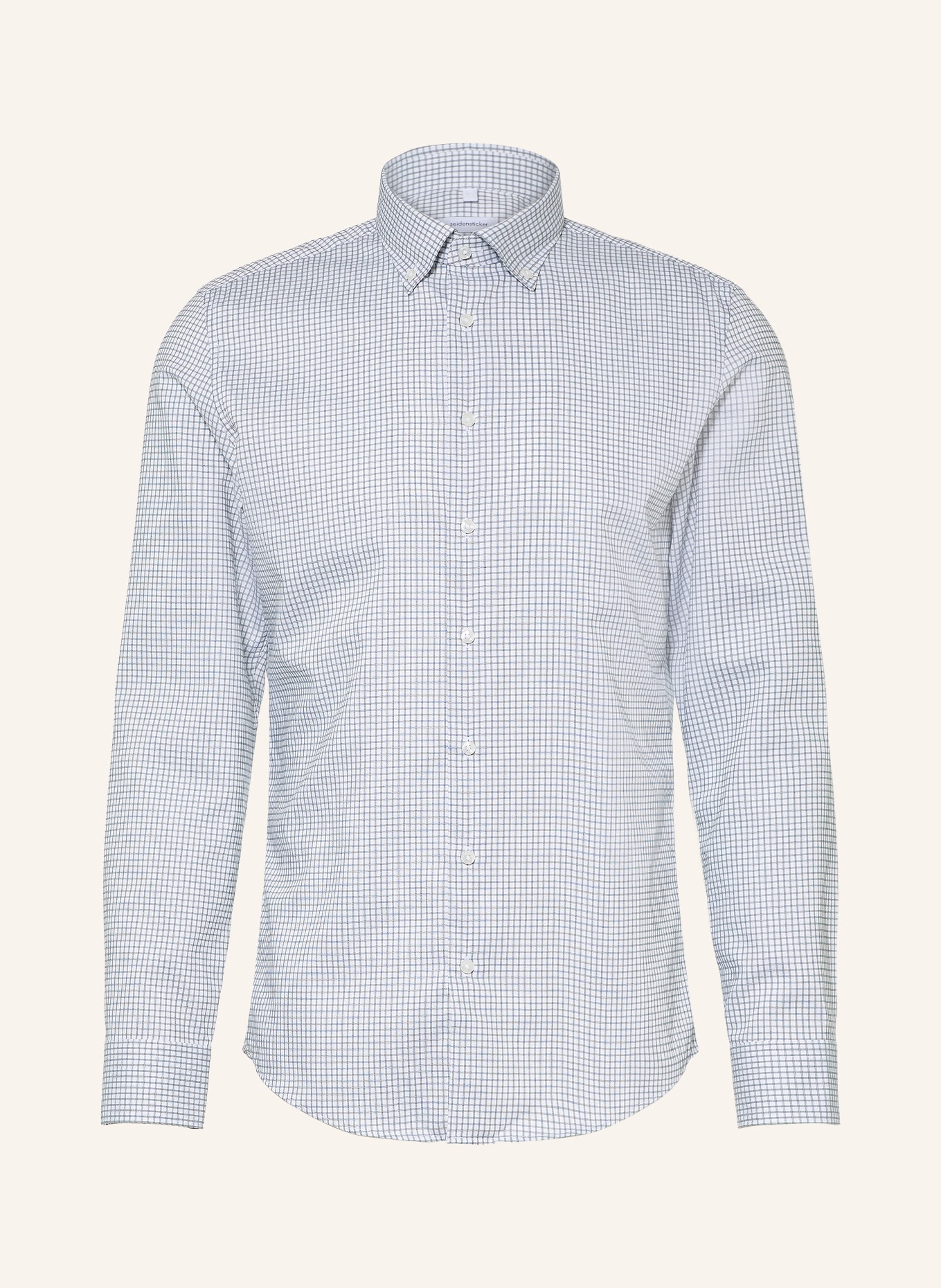 seidensticker Cămașă slim fit: VERDE ÎNCHIS / ALB