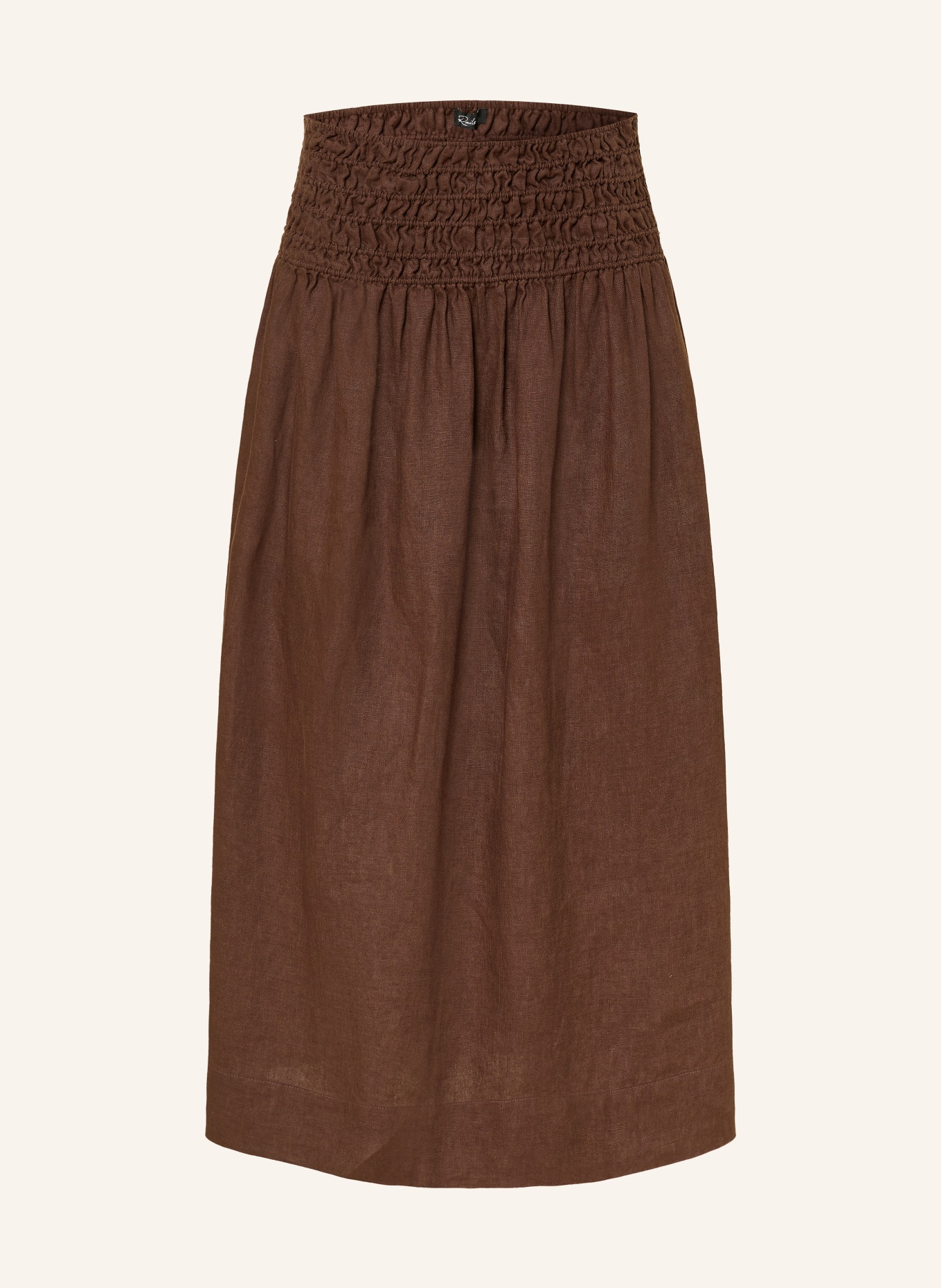 Rails ALESSA linen skirt: DARK BROWN