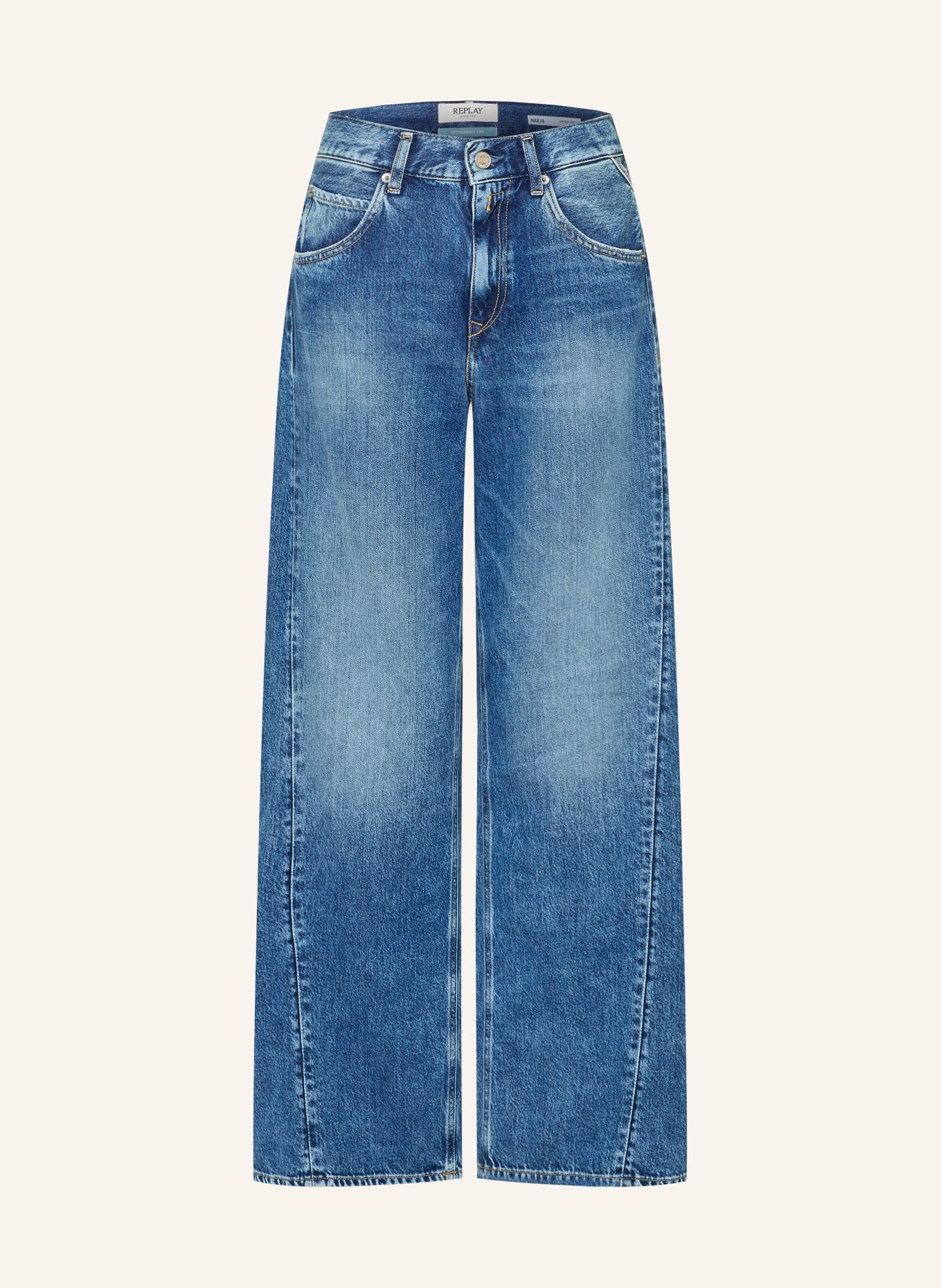 REPLAY Wide Leg Jeans NARJA: C009 MEDIUM BLUE