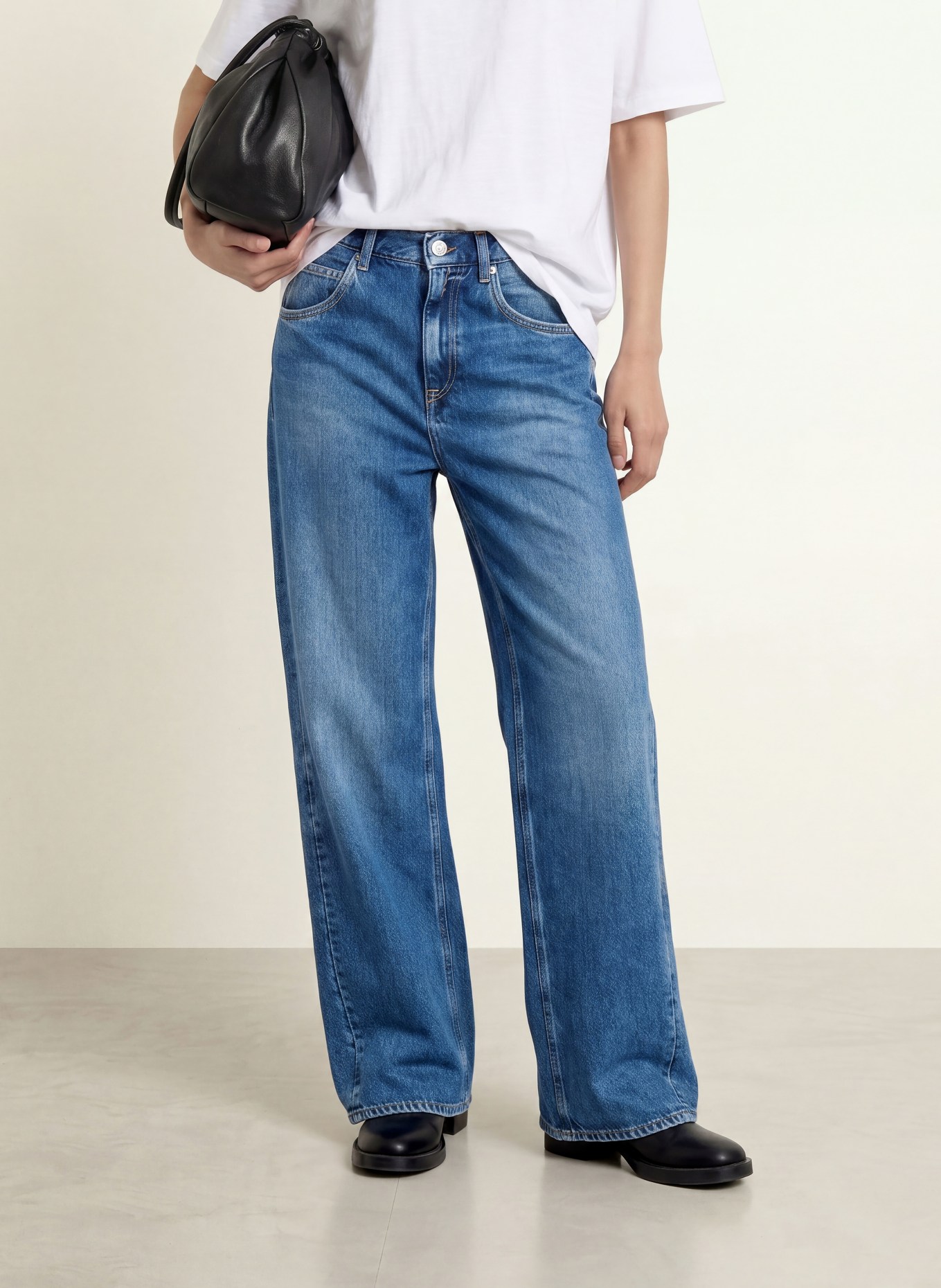 REPLAY Wide Leg Jeans NARJA: C009 MEDIUM BLUE