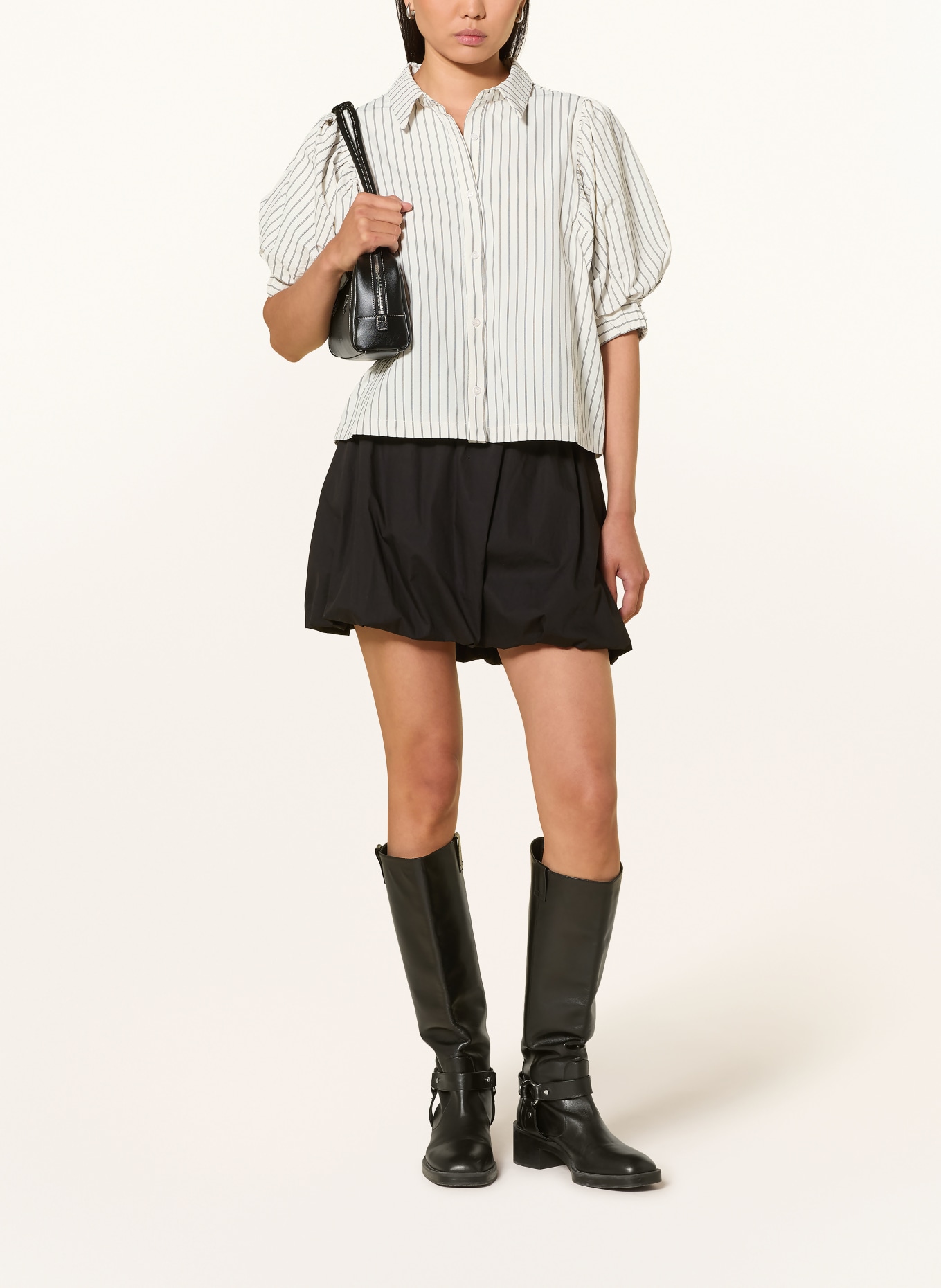 NEO NOIR ETTA Shirt blouse: CREAM / BLACK