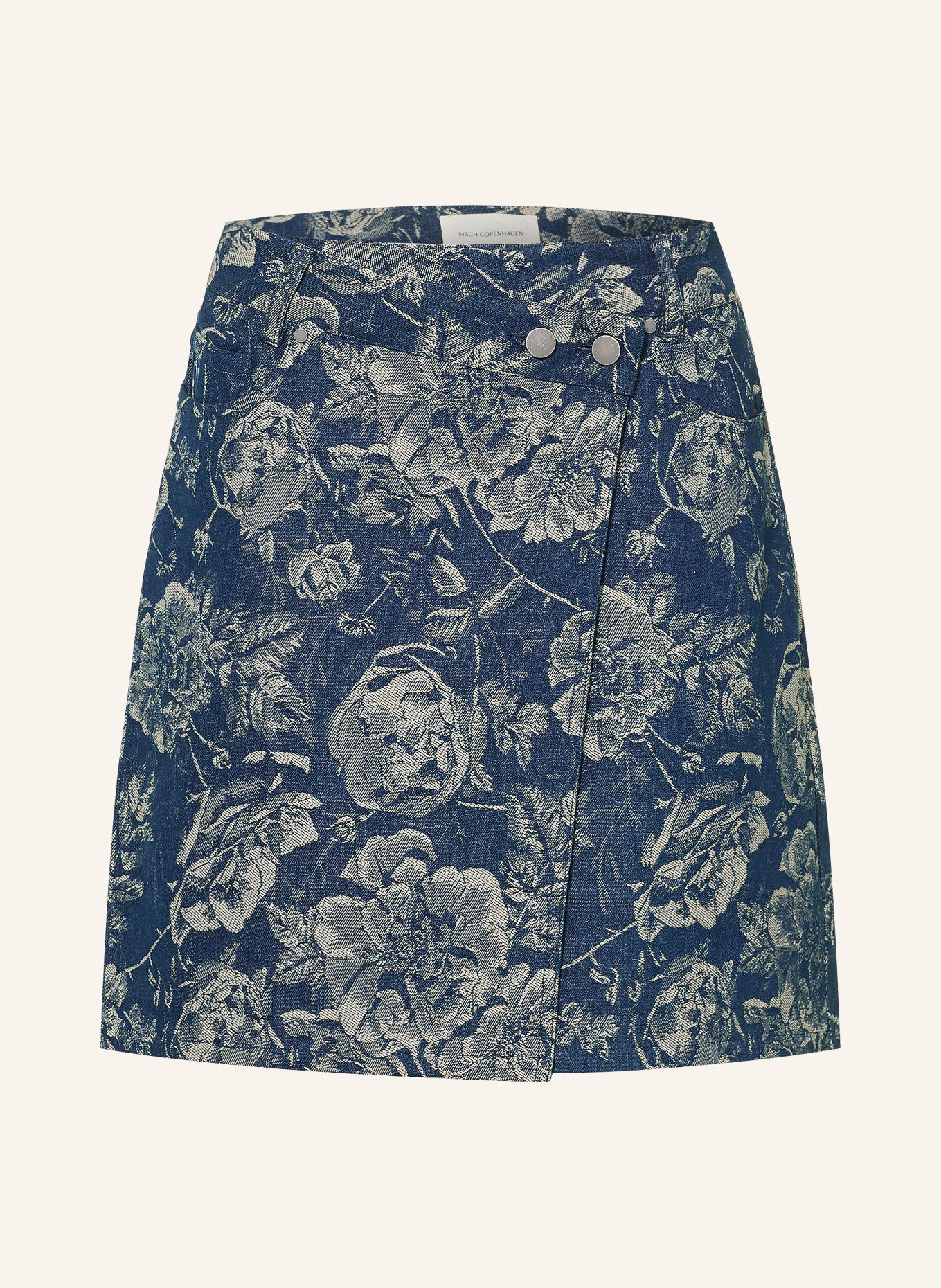 MSCH COPENHAGEN MSCHTITA wrap skirt made of jacquard: DARK BLUE