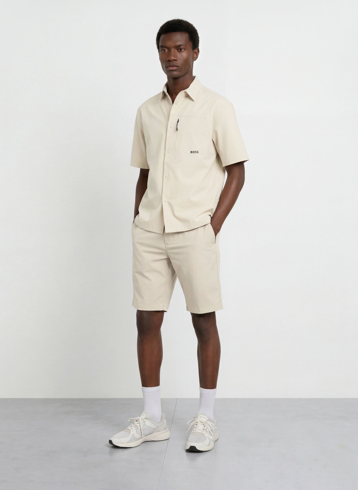 BOSS Chemise NETWORK Comfort Fit: BEIGE