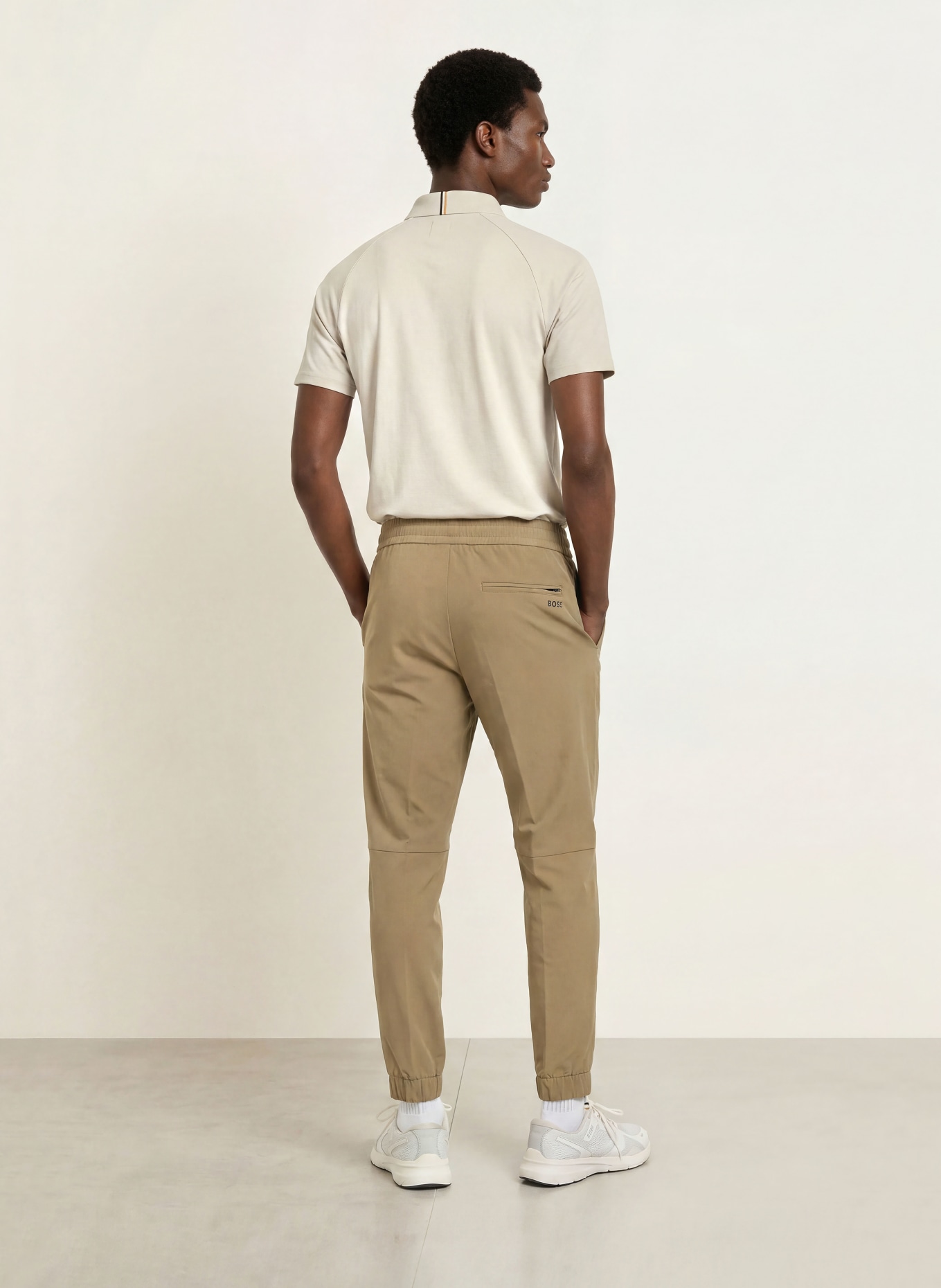 BOSS GOC Regular Fit Performance Polo Shirt: GRAY