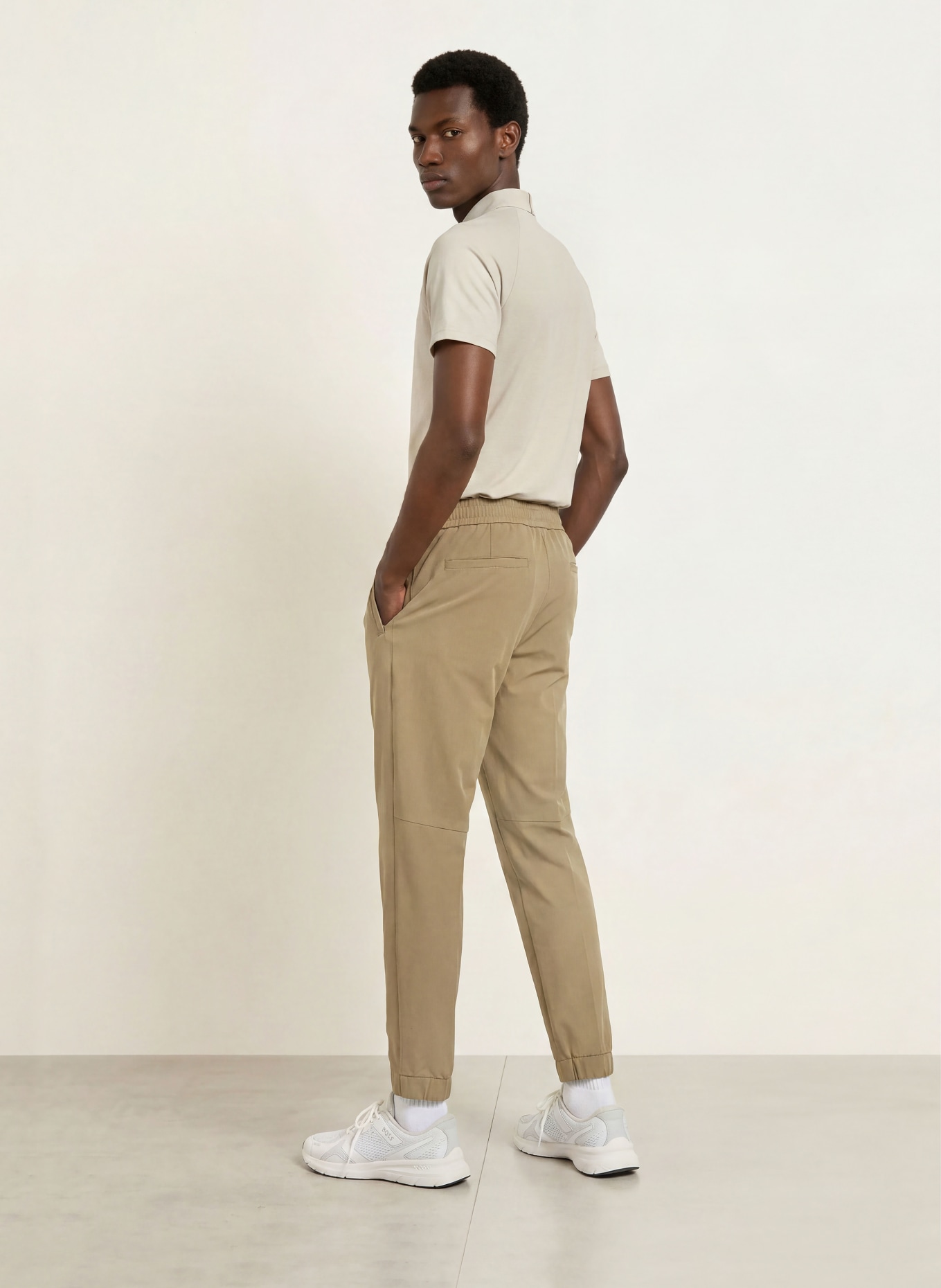 BOSS GOC Regular Fit Performance Polo Shirt: GRAY