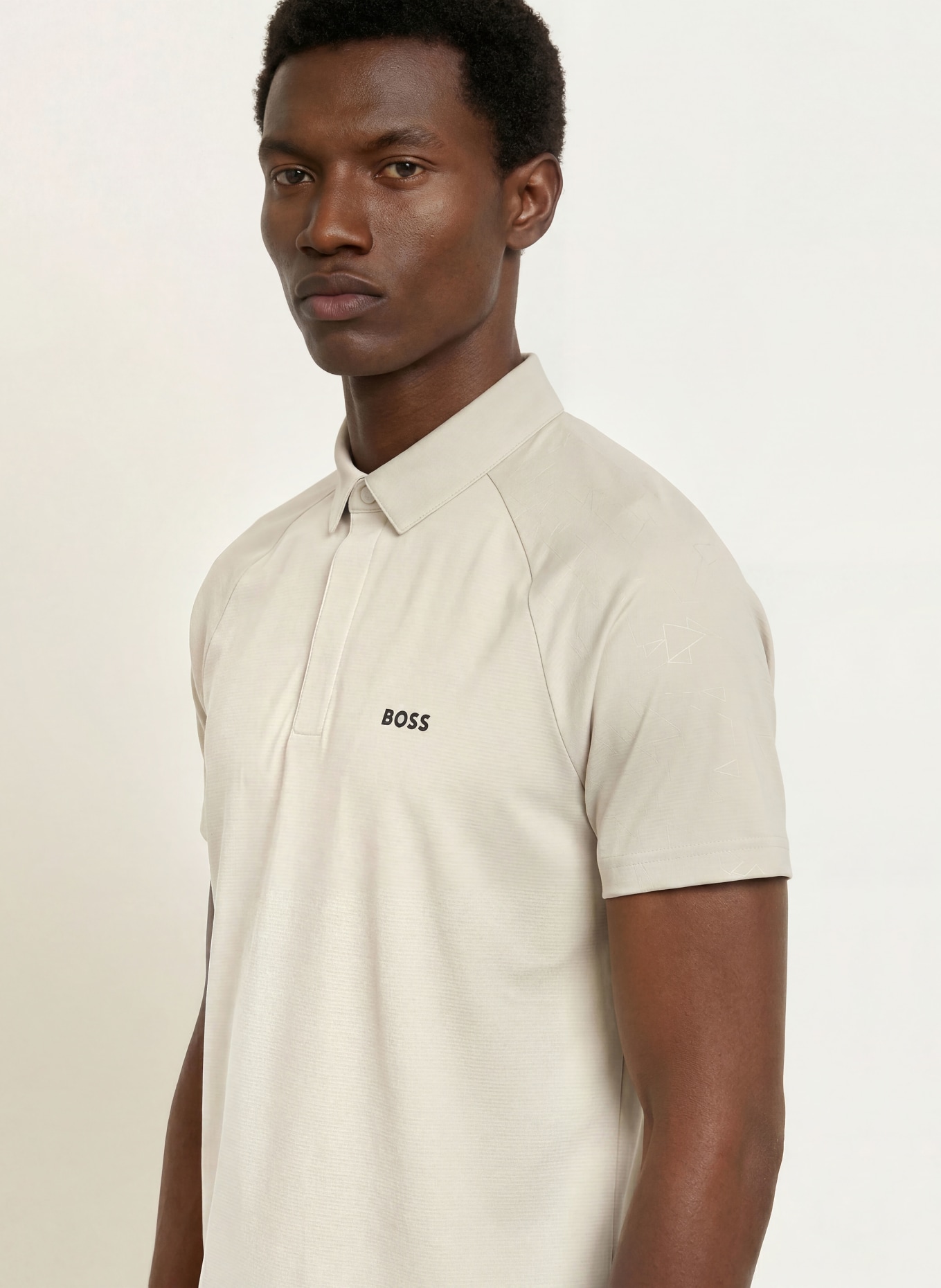 BOSS GOC Regular Fit Performance Polo Shirt: GRAY