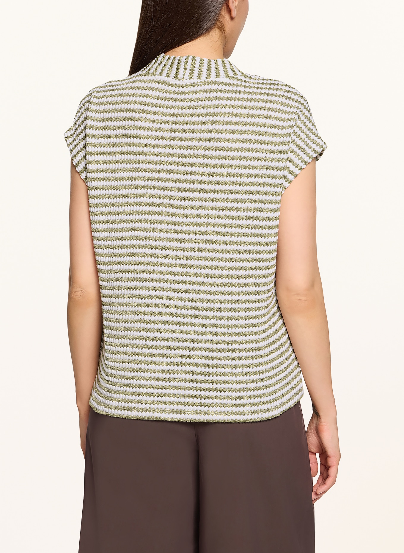 CARTOON Gebreid shirt: CRÈME / LICHTGROEN