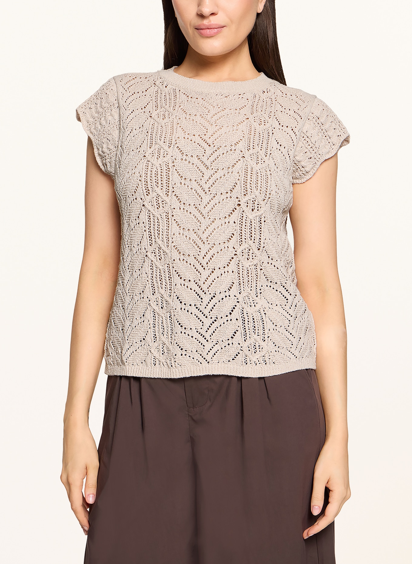 CARTOON Gebreid shirt: BEIGE