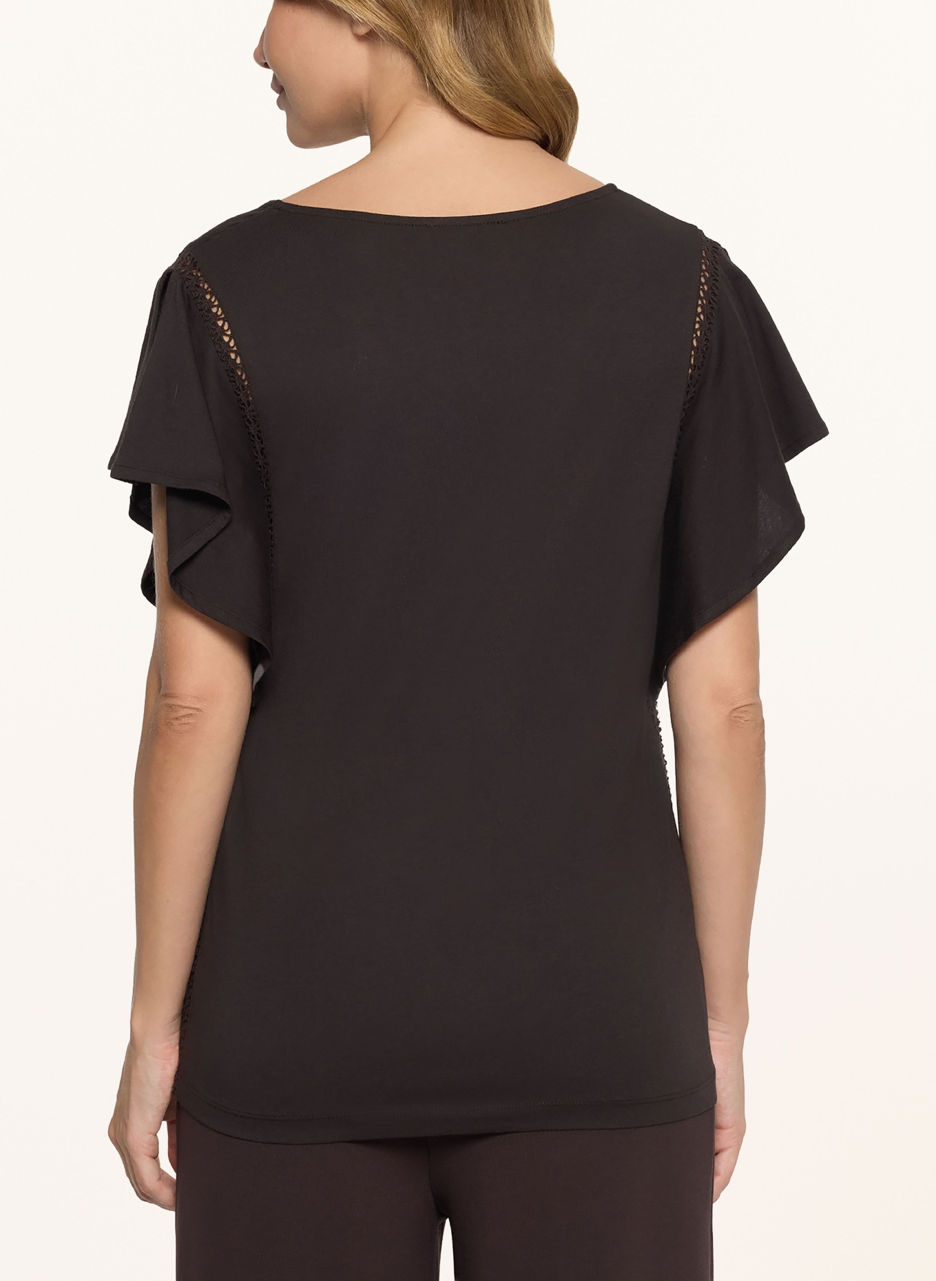 CARTOON T-shirt met volants: MARRON FONCÉ