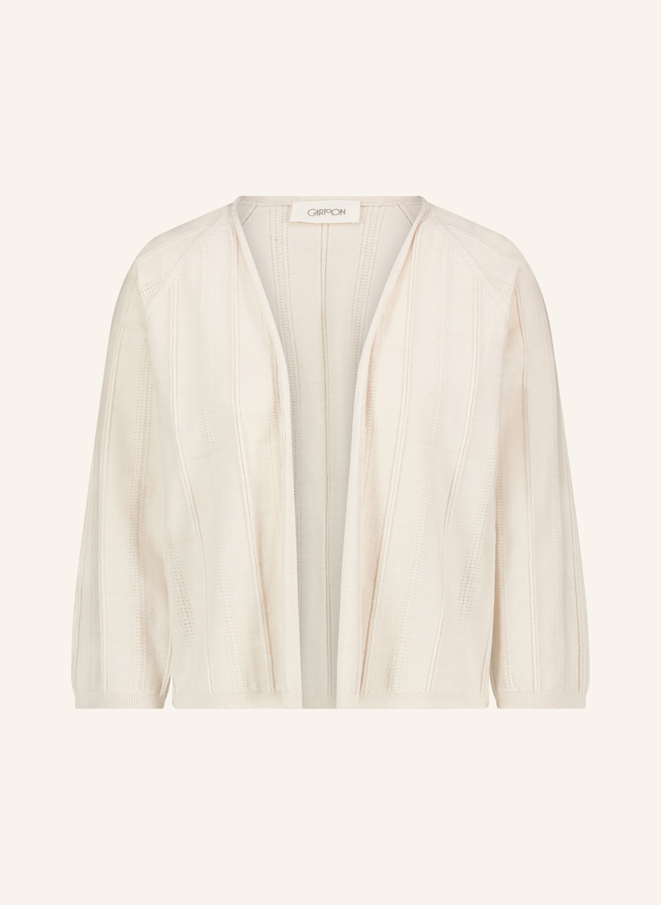 CARTOON Knit wrap with 3/4 sleeves: CREAM
