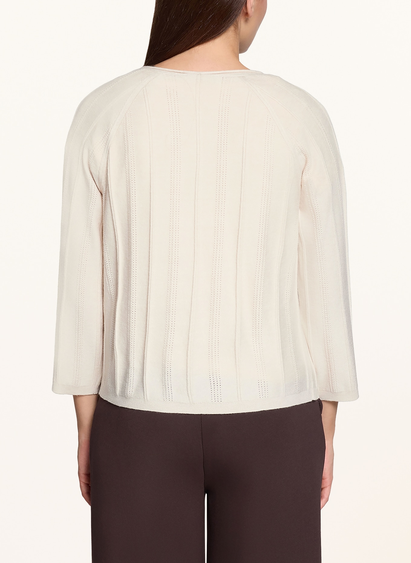 CARTOON Knit wrap with 3/4 sleeves: CREAM