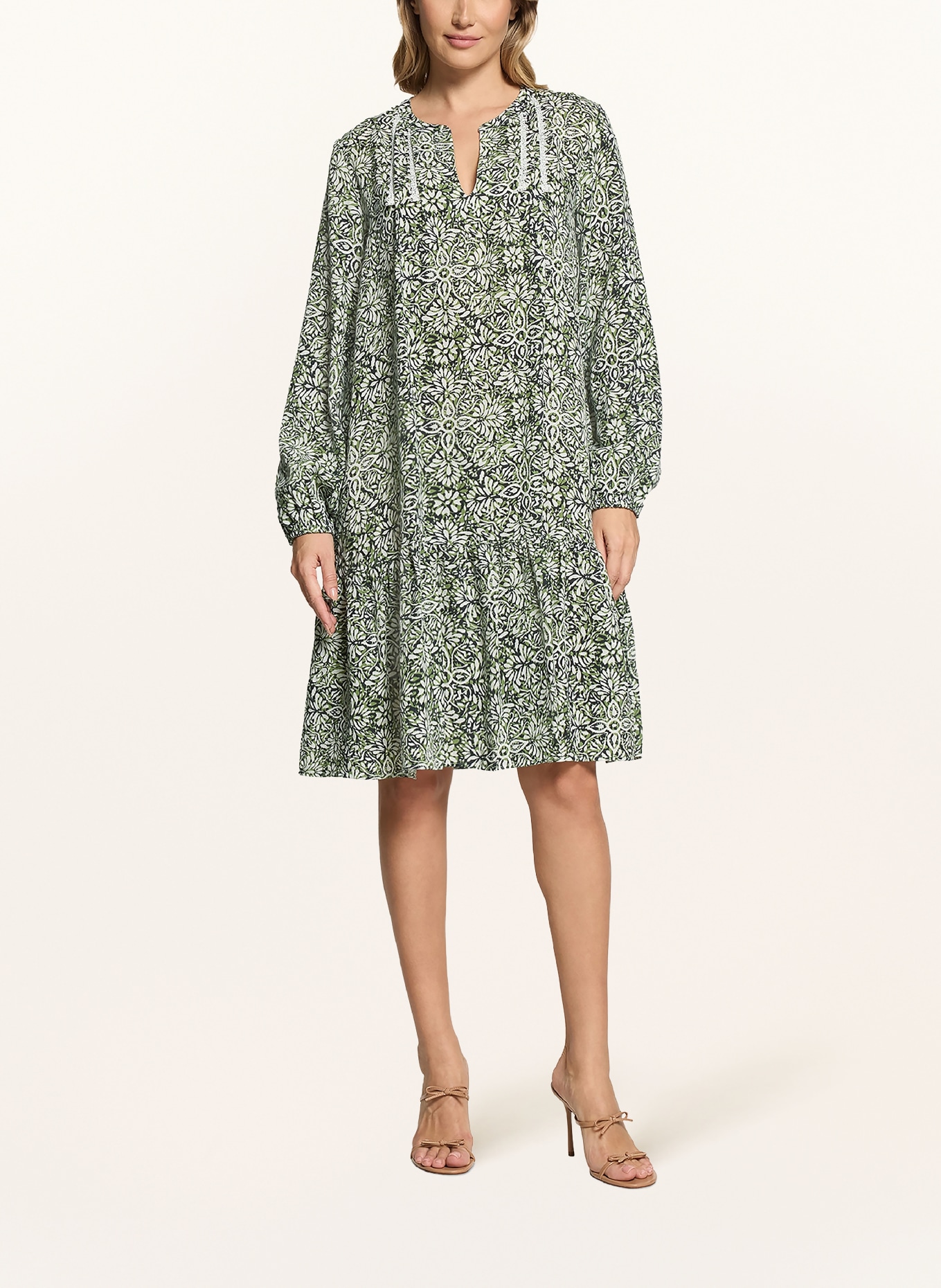 CARTOON Kleid: GRÜN / WEISS / SCHWARZ
