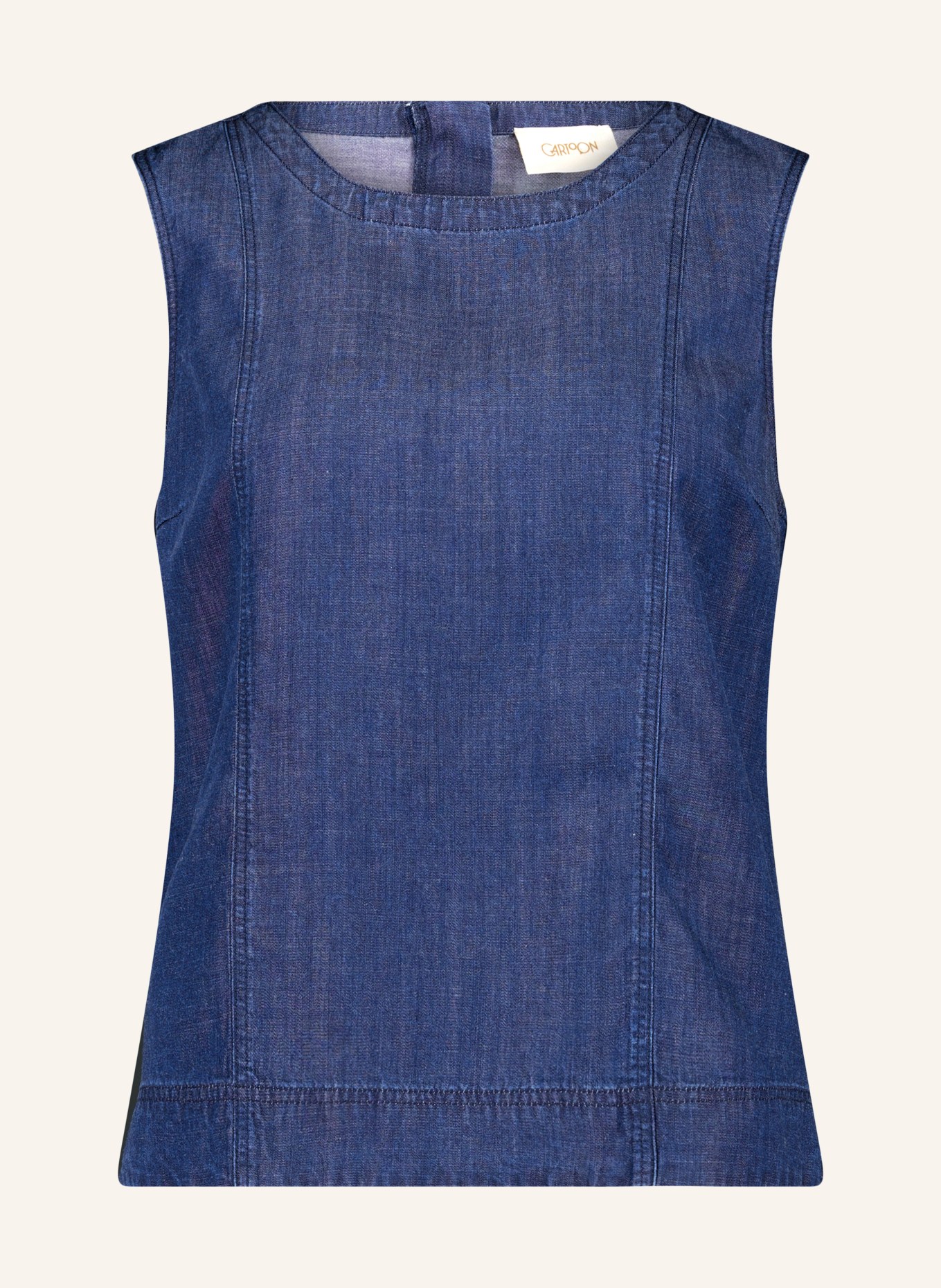 CARTOON Blusentop in Jeansoptik: DUNKELBLAU