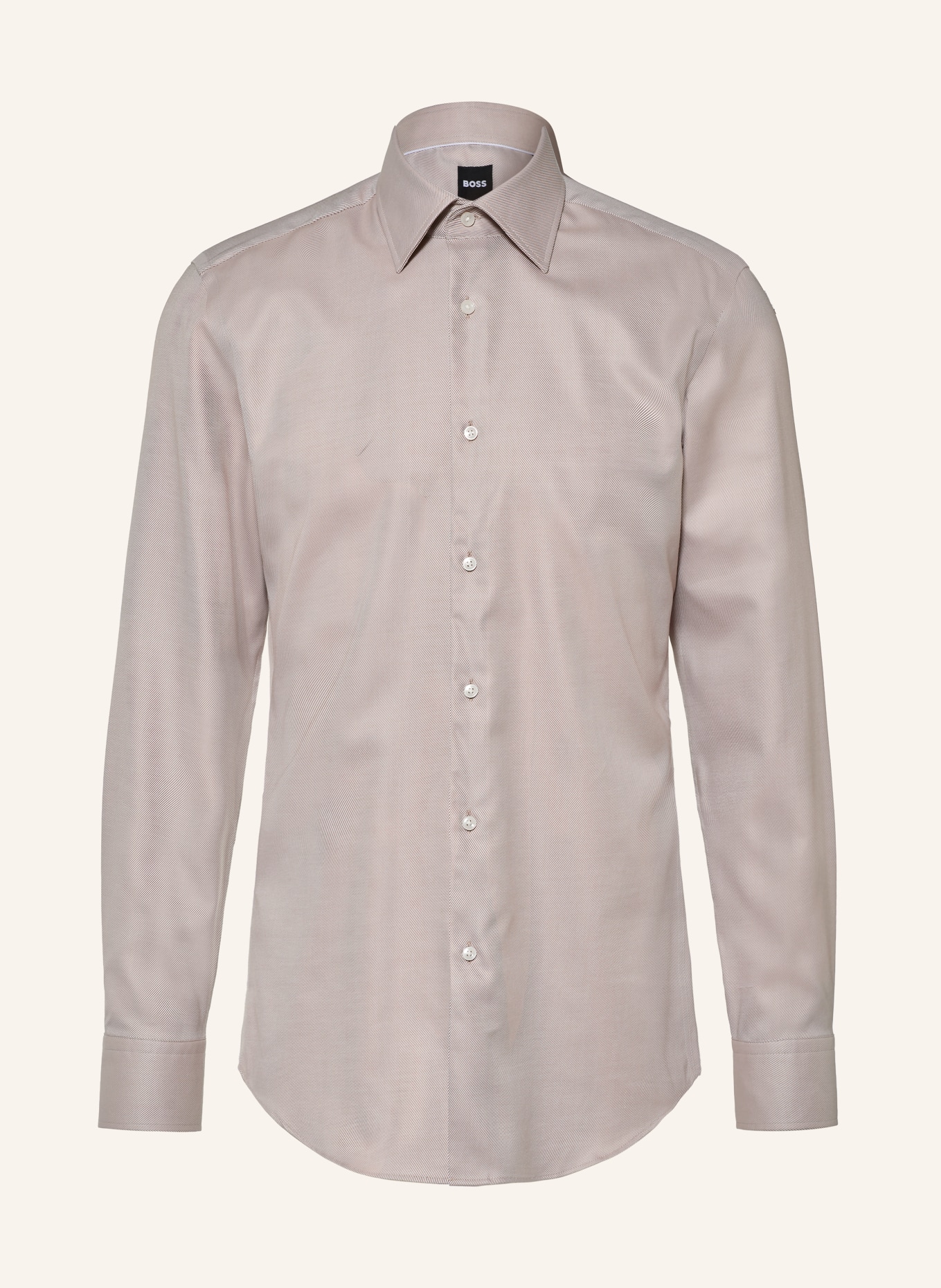 BOSS Cămașă HANK Slim Fit: BEJ