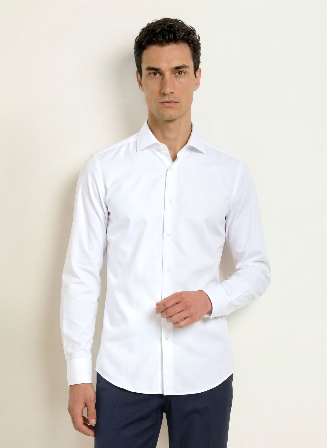 BOSS Chemise HANK coupe ajustée: BLANC