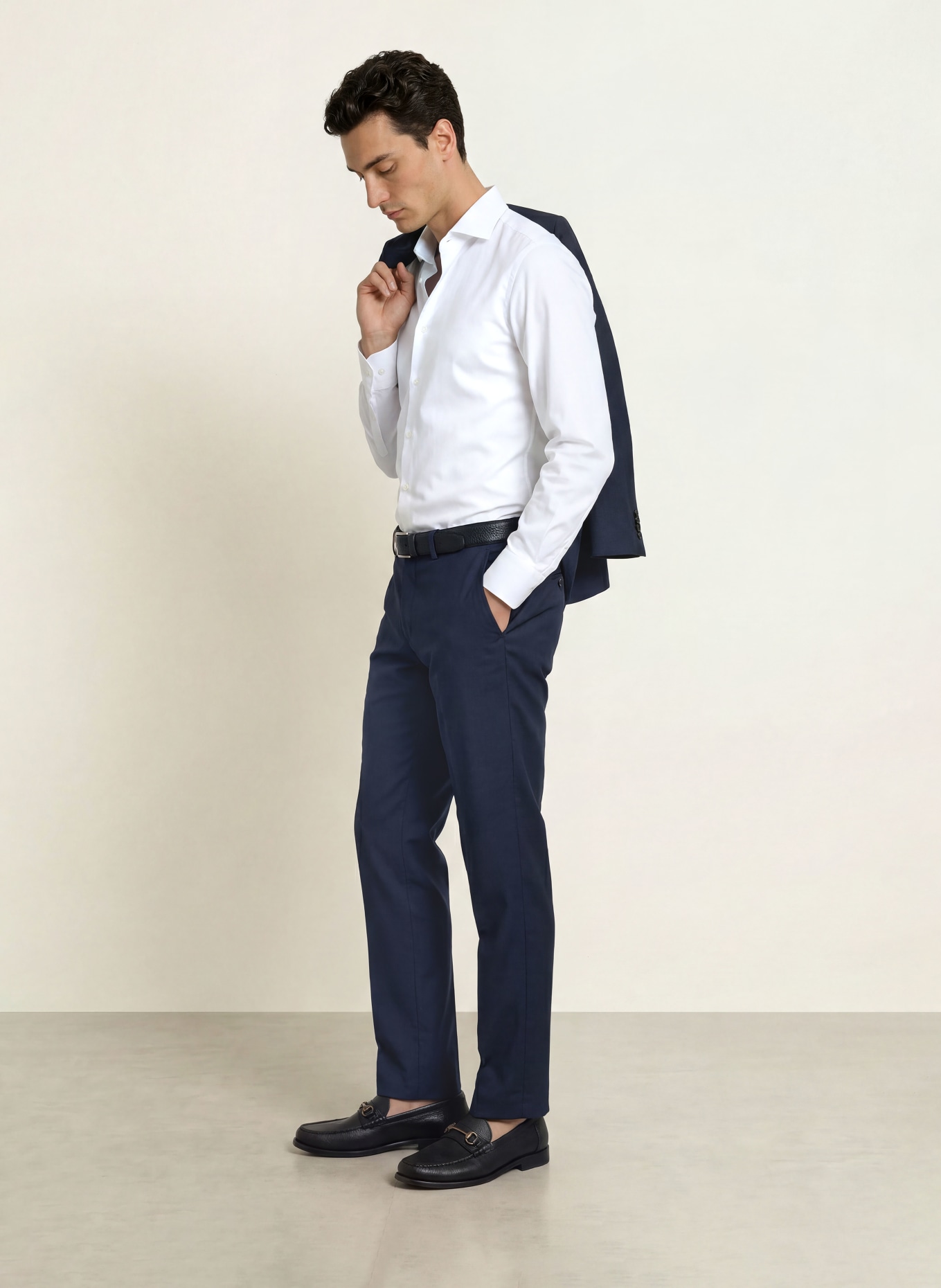 BOSS Chemise HANK coupe ajustée: BLANC