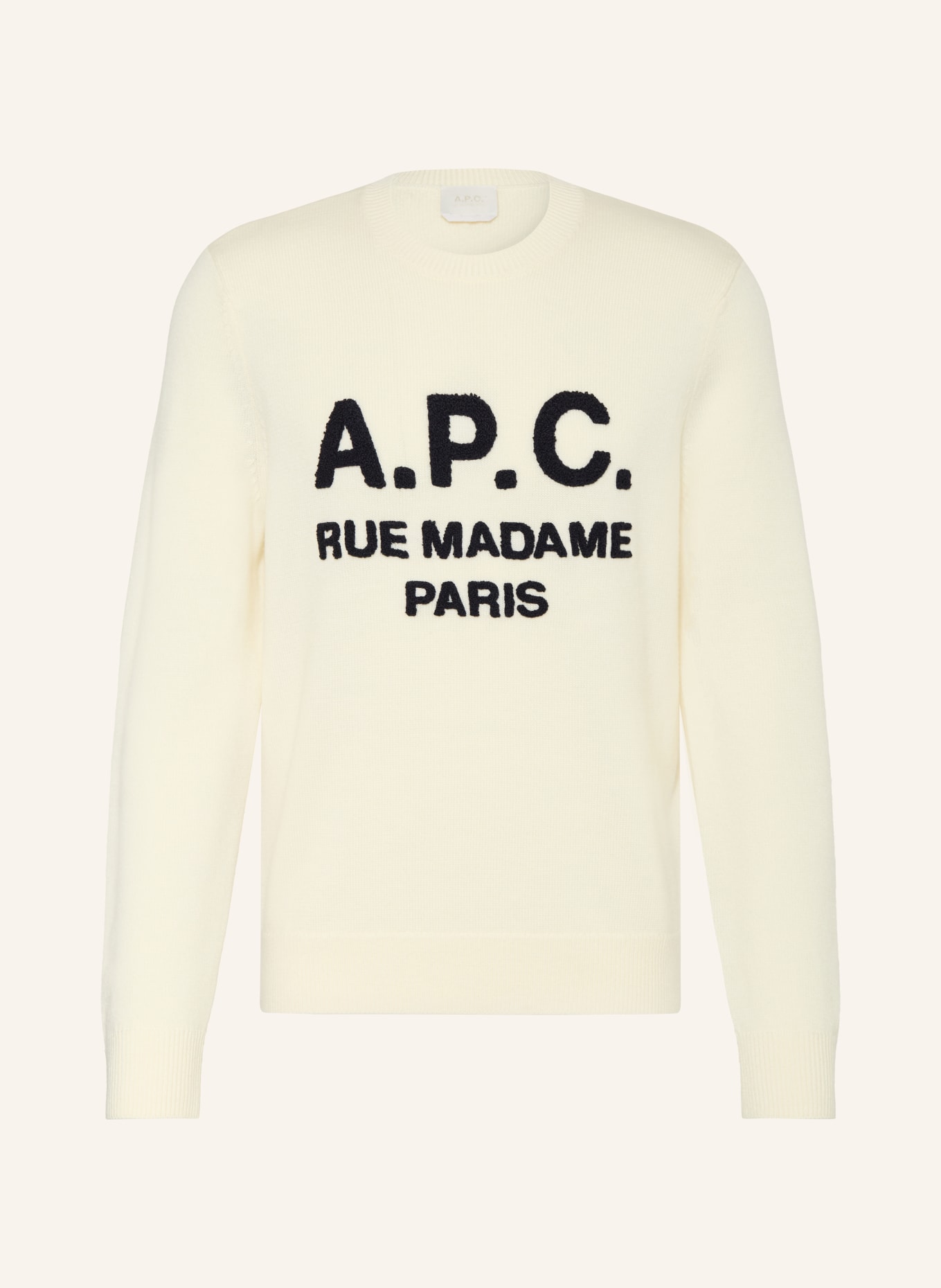 A.P.C. MAURICE Sweater: ECRU / BLACK