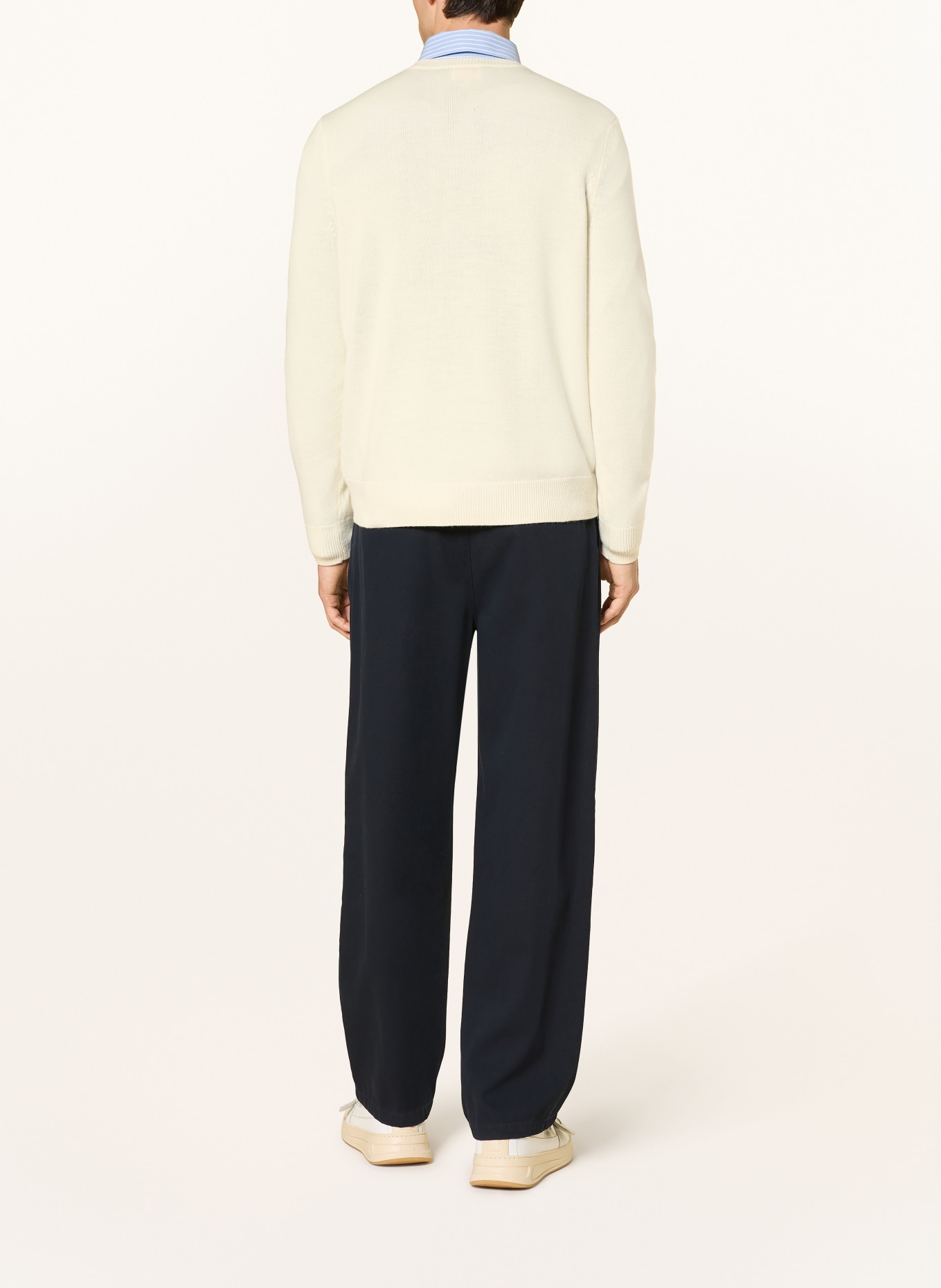 A.P.C. MAURICE Sweater: ECRU / BLACK