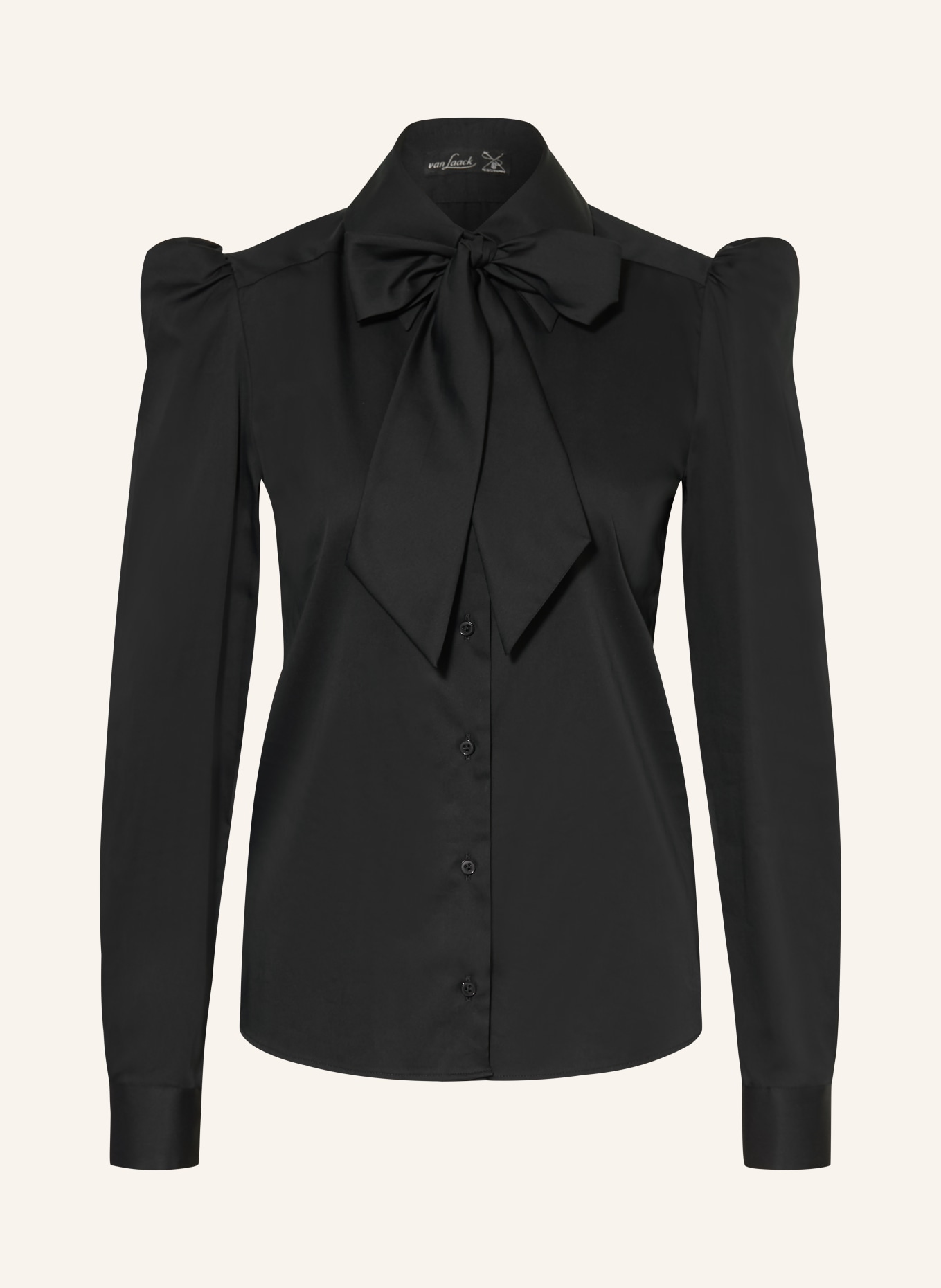 van Laack Hemdbluse VL-LIVIA-XX mit abnehmbarer Schluppe: SCHWARZ