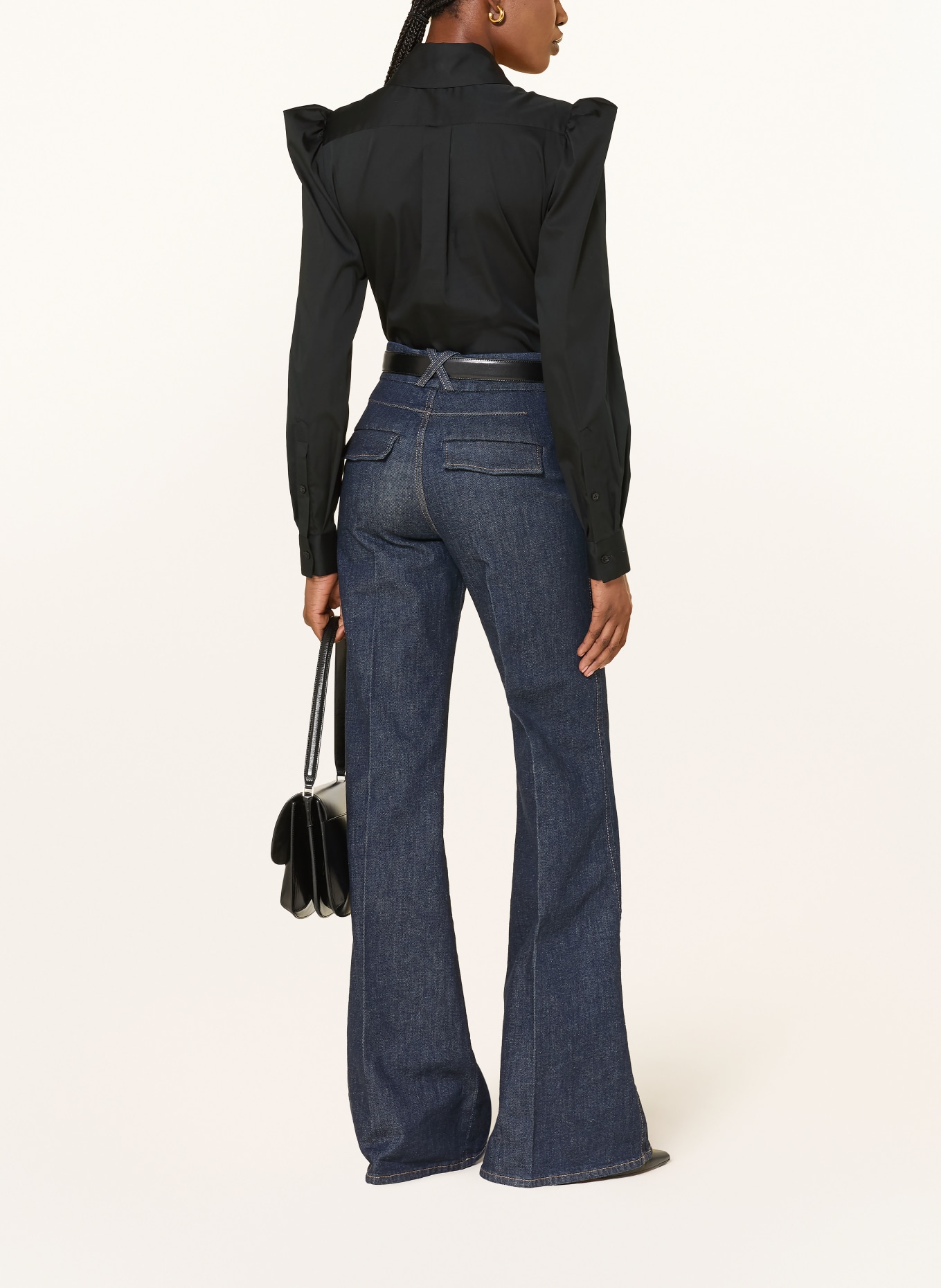 van Laack Hemdbluse VL-LIVIA-XX mit abnehmbarer Schluppe: SCHWARZ