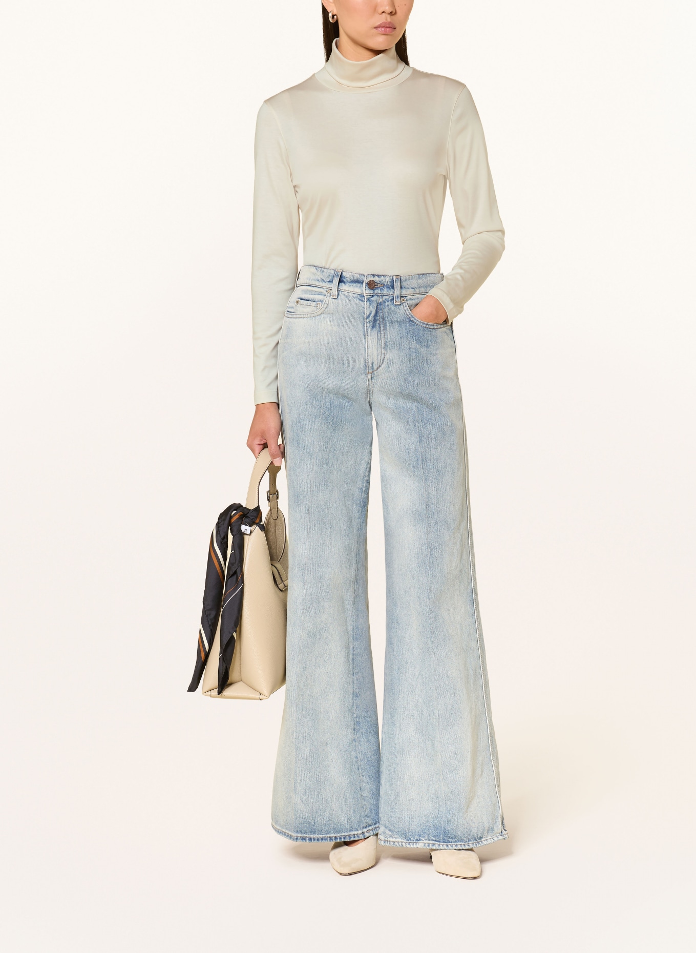 van Laack Turtleneck top VL-MELISSA-XX: CREAM