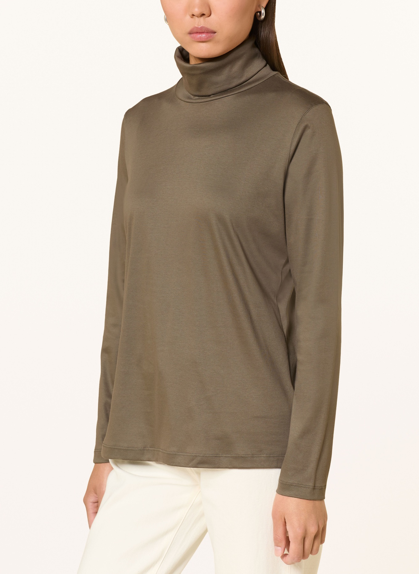 van Laack Turtleneck top VL-MELISSA-XX: KHAKI