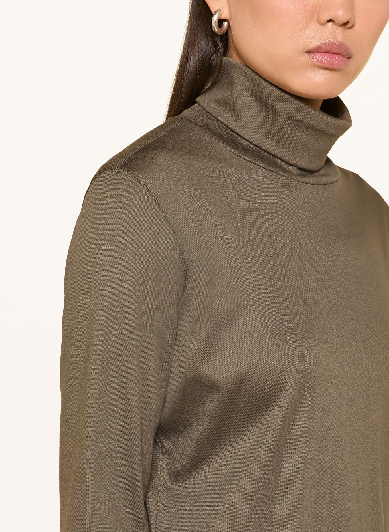 van Laack Turtleneck top VL-MELISSA-XX: KHAKI