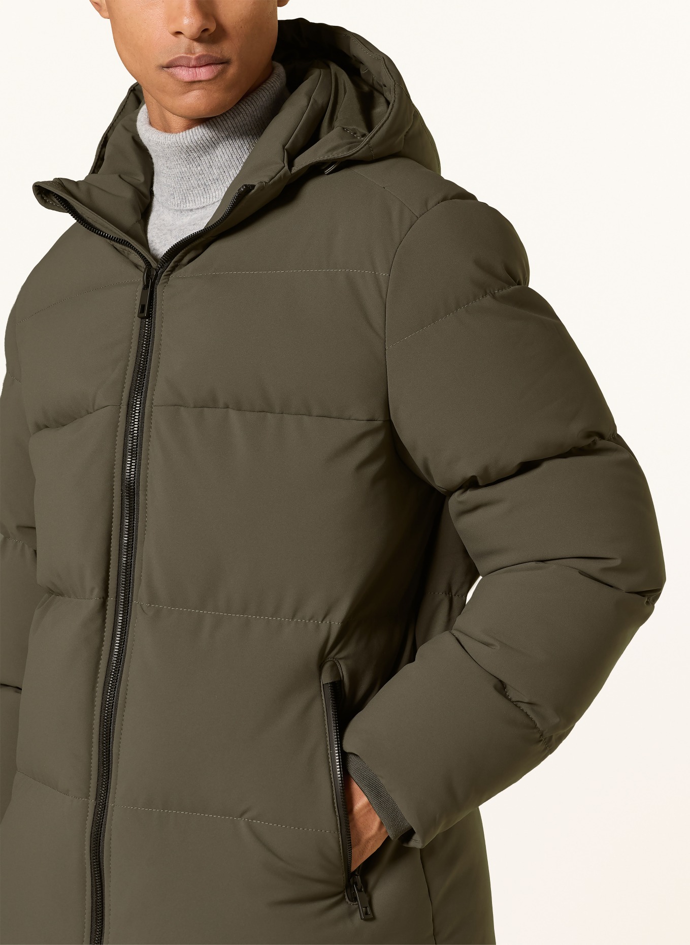 STROKESMAN'S Quilted jacket: KHAKI