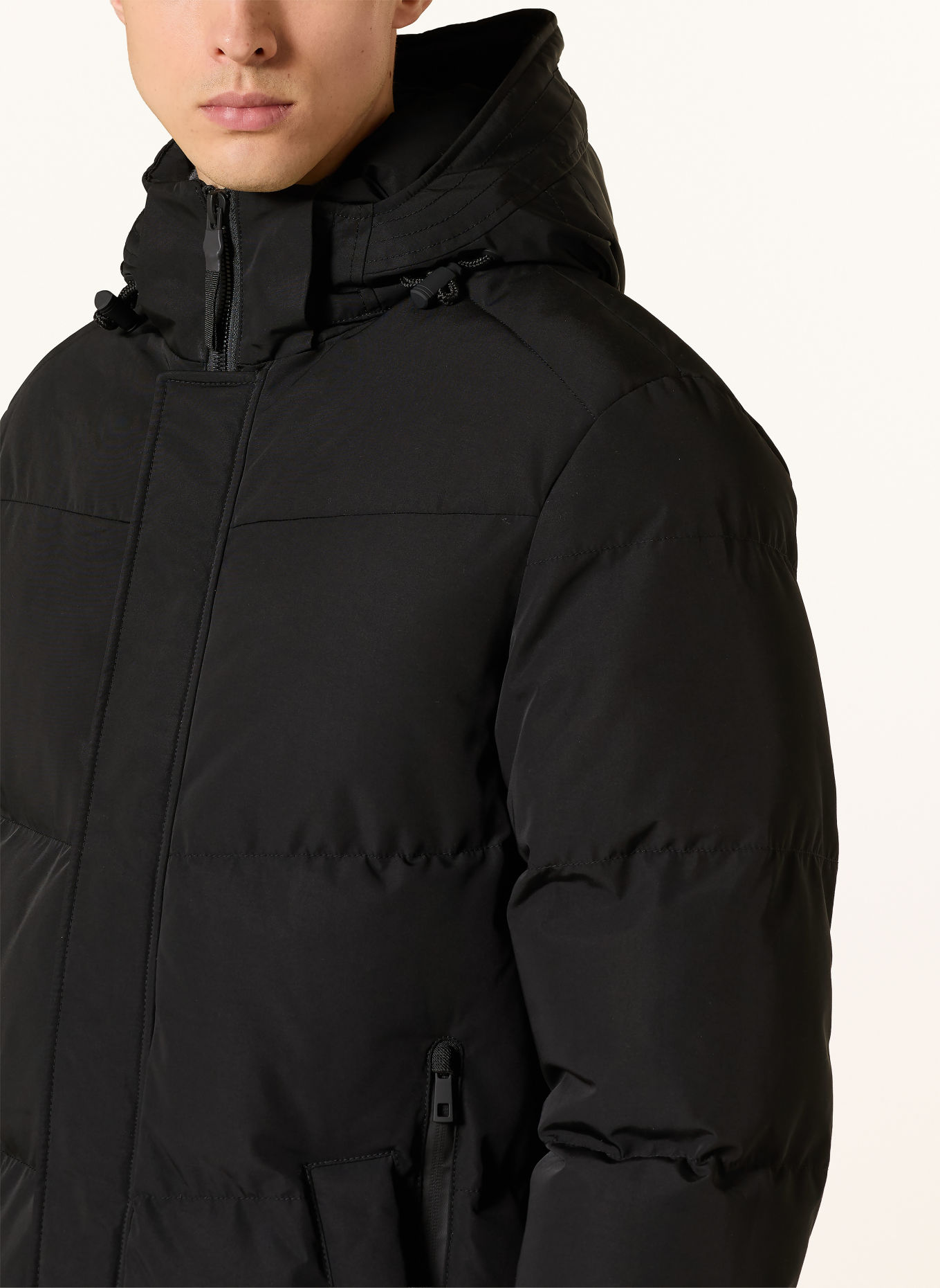 PAUL Parka mit abnehmbarer Kapuze: SCHWARZ