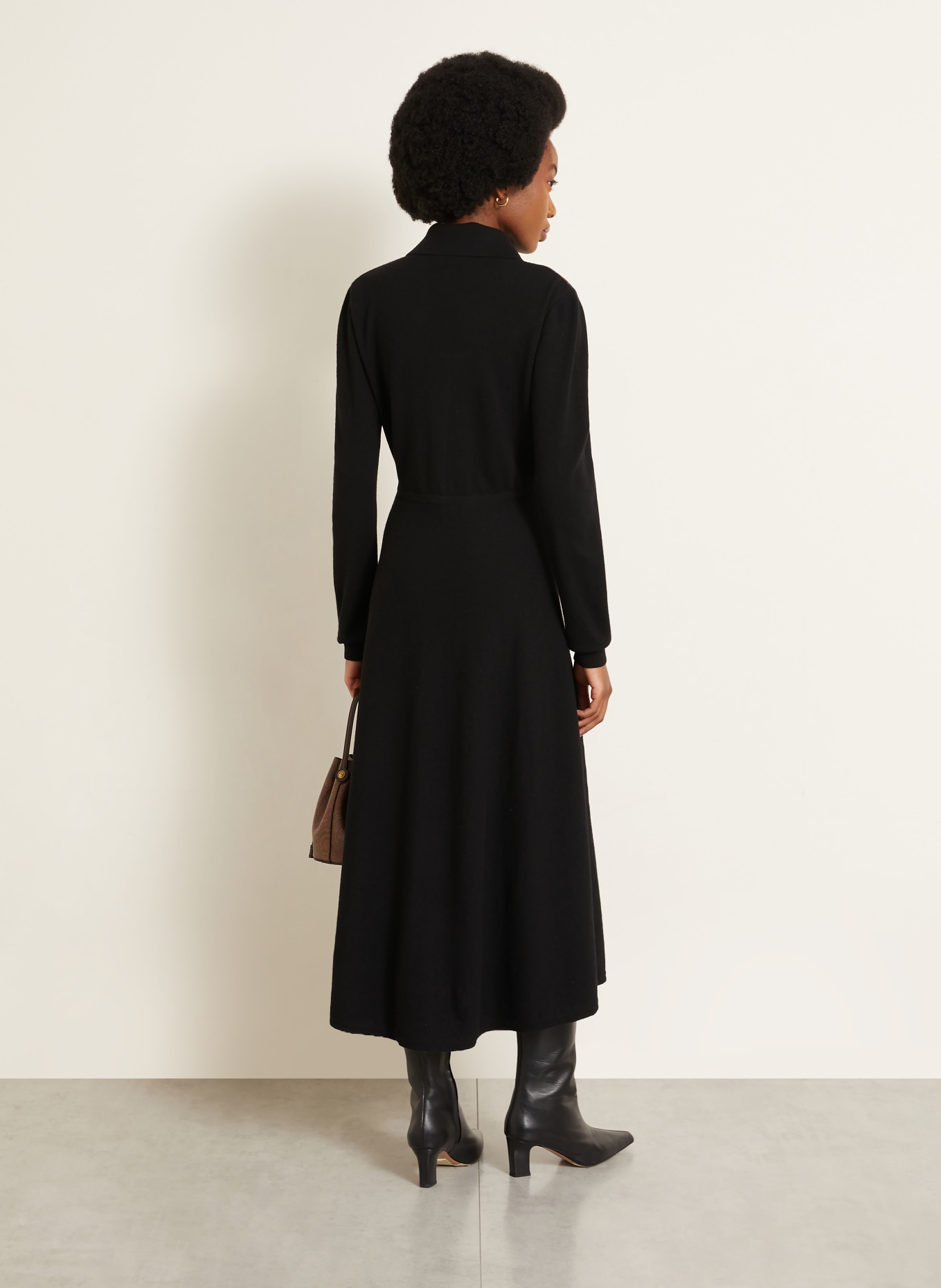 ETRO Blousejurk van gemengde stoffen: ZWART / BRUIN / DONKERROOD