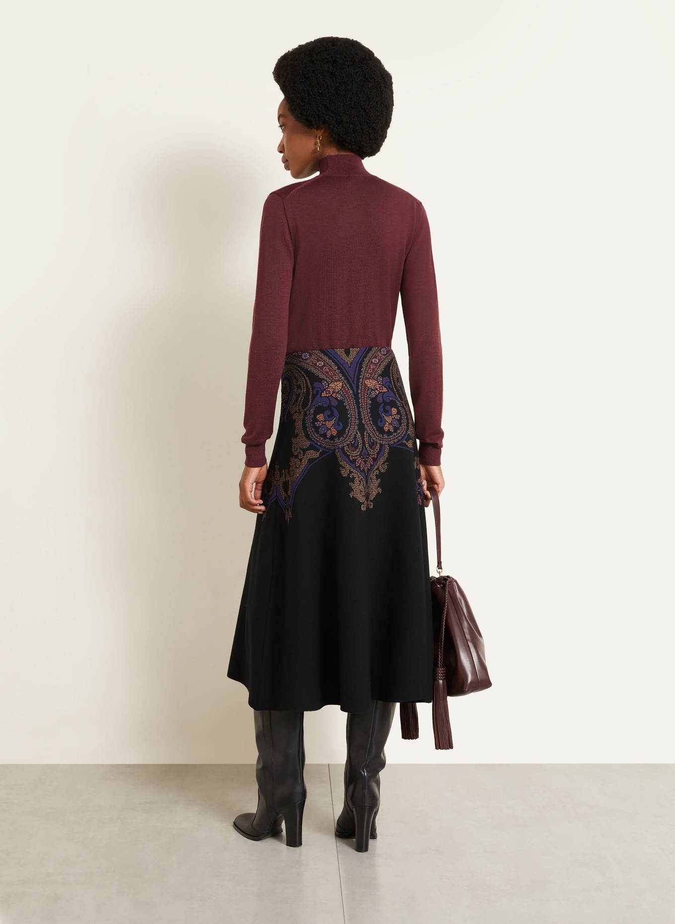 ETRO Gebreide rok: ZWART / BEIGE / DONKERBLAUW