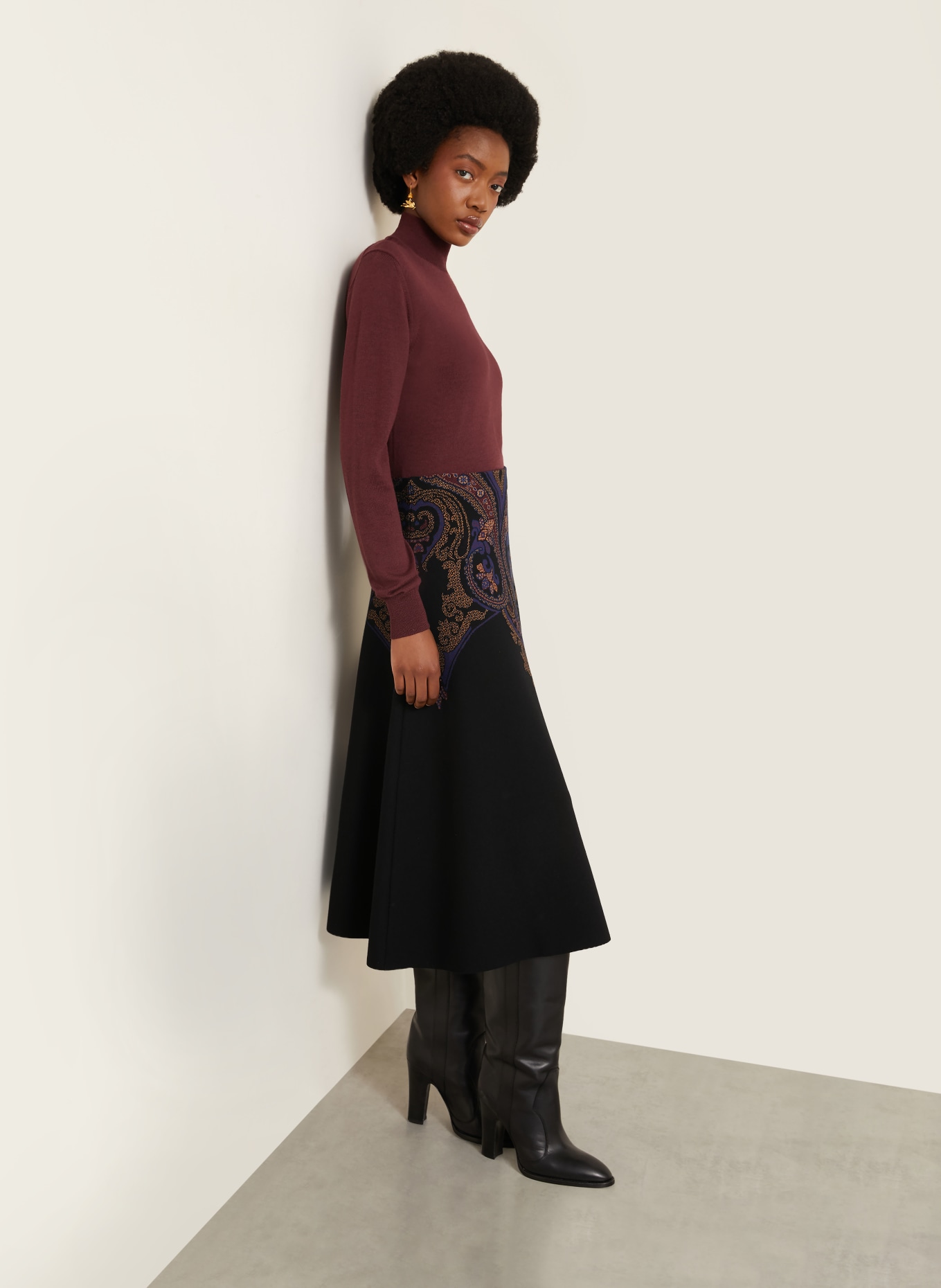 ETRO Gebreide rok: ZWART / BEIGE / DONKERBLAUW