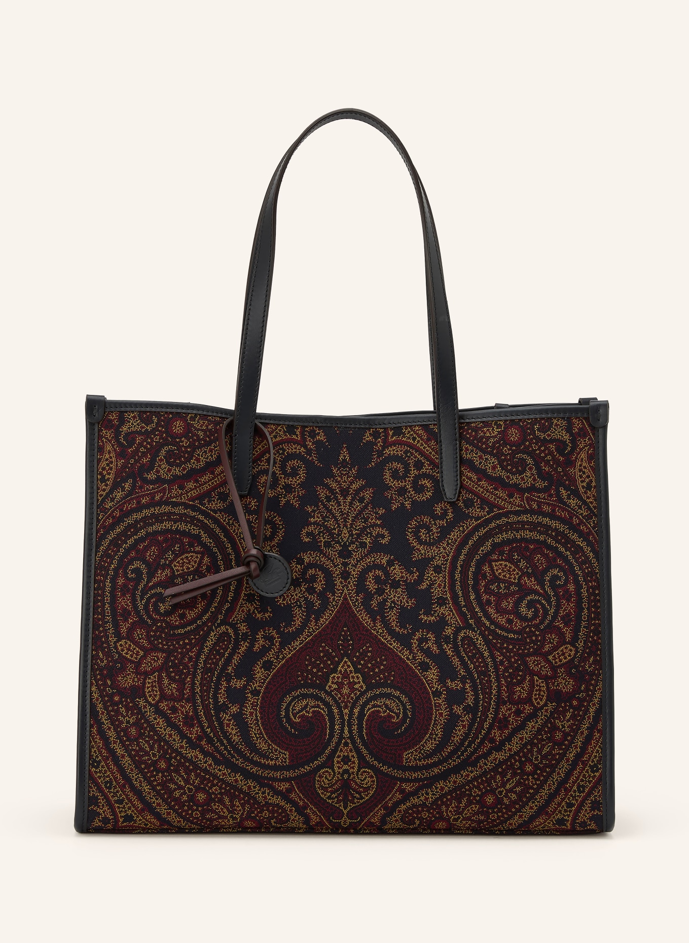 ETRO Shopper: SCHWARZ / DUNKELROT / GELB