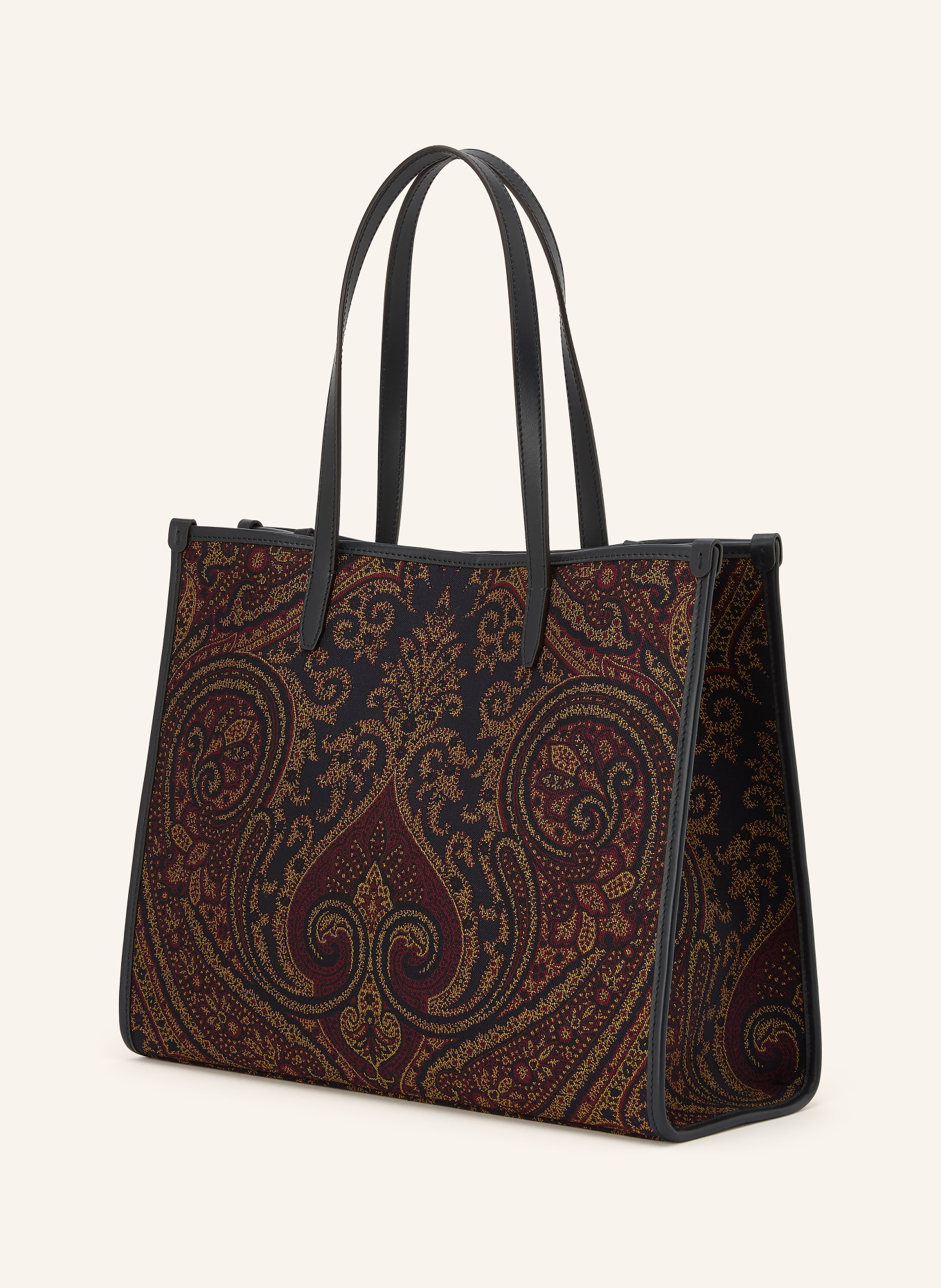 ETRO Shopper: SCHWARZ / DUNKELROT / GELB