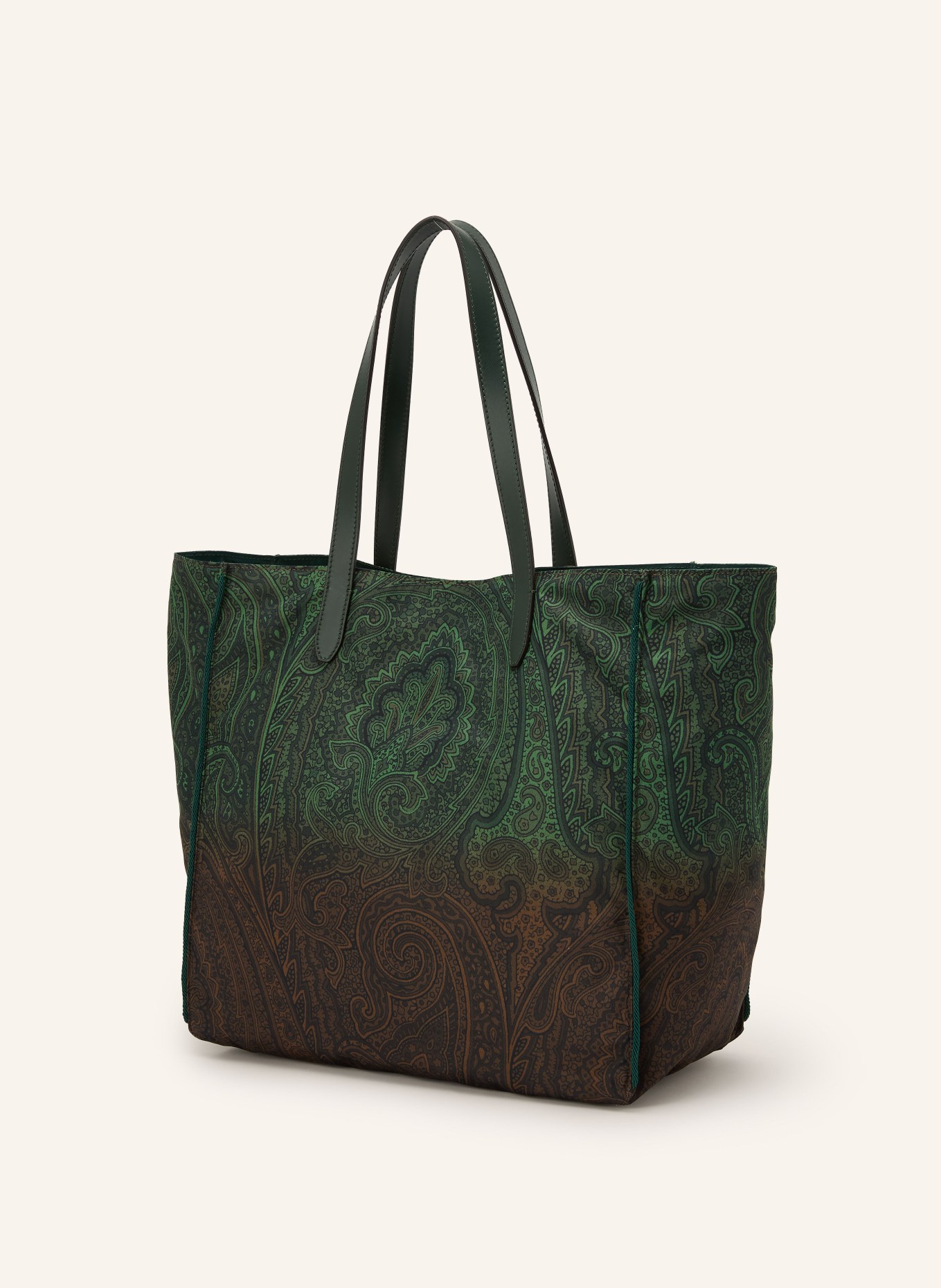 ETRO Shopper: GRÜN / BRAUN / DUNKELGRÜN