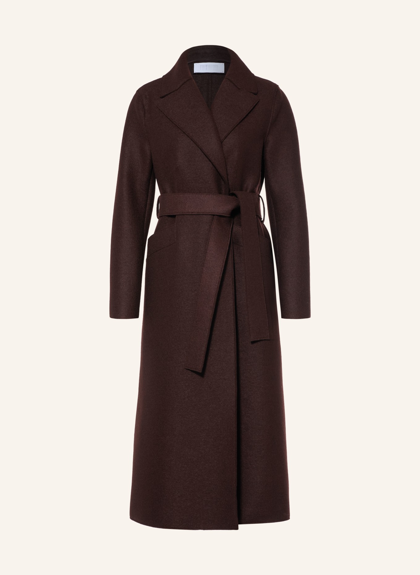HARRIS WHARF LONDON Wool coat: DARK BROWN