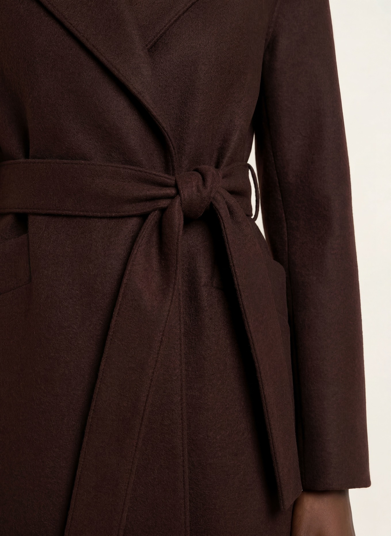 HARRIS WHARF LONDON Wool coat: DARK BROWN