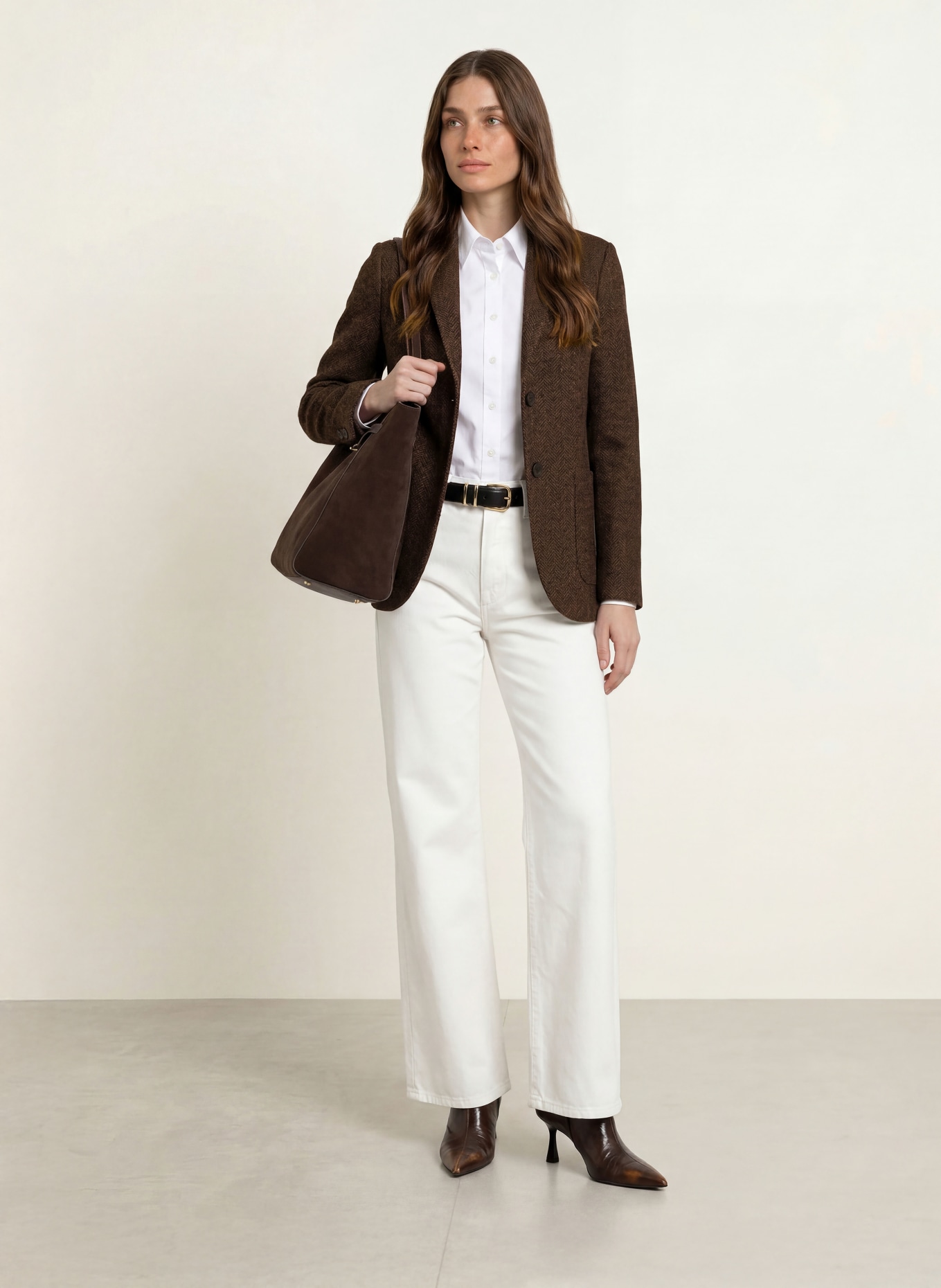 HARRIS WHARF LONDON Blazer mit Seide: DUNKELBRAUN / ORANGE / SCHWARZ