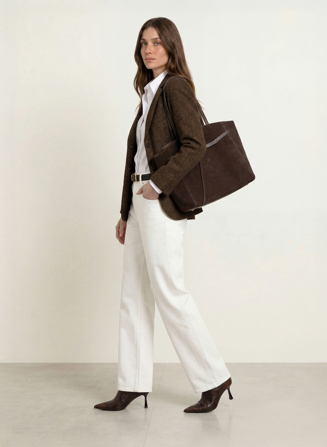 HARRIS WHARF LONDON Blazer mit Seide: DUNKELBRAUN / ORANGE / SCHWARZ