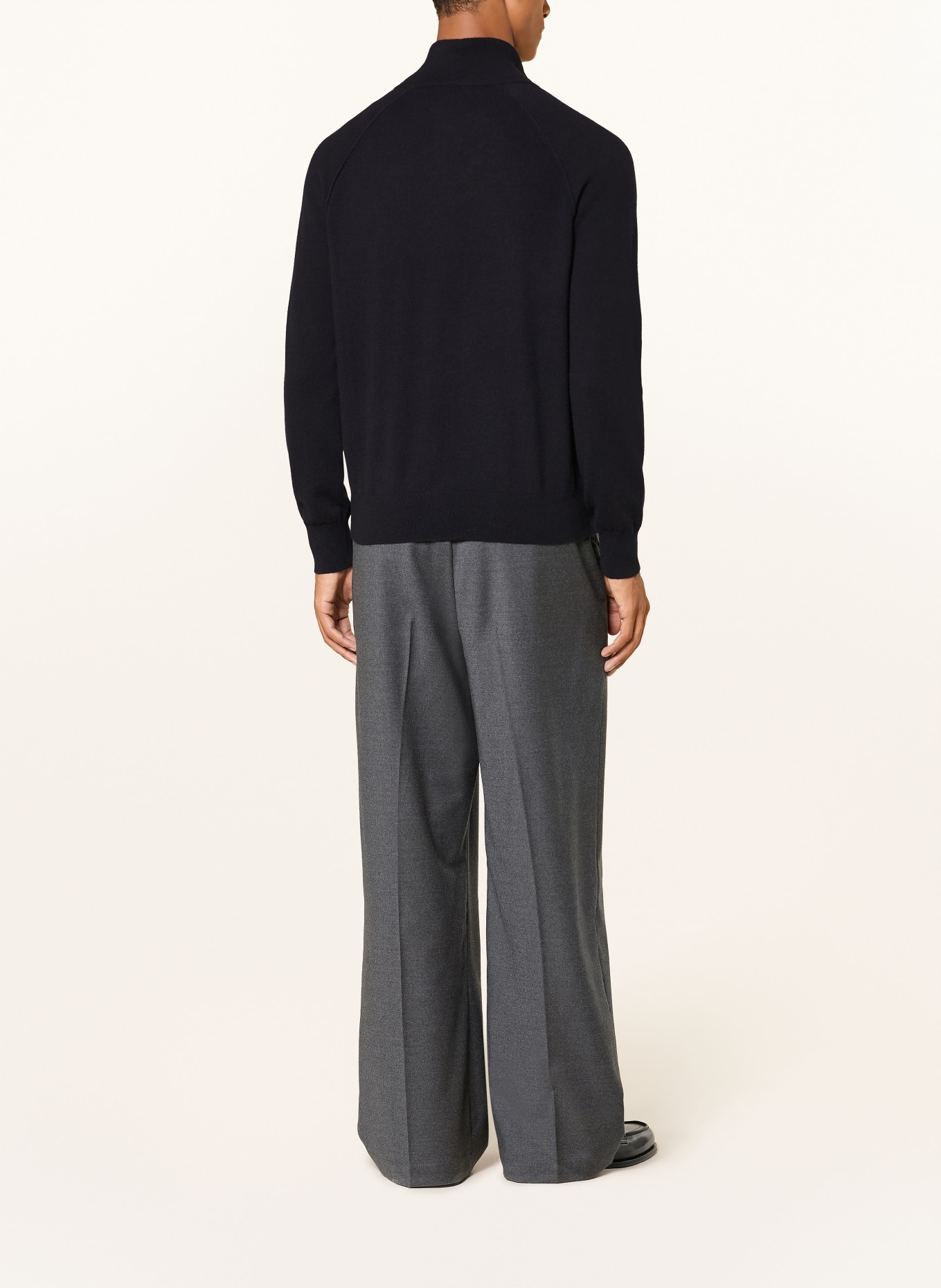 LISA YANG BRAN-vest van kasjmier: DONKERBLAUW