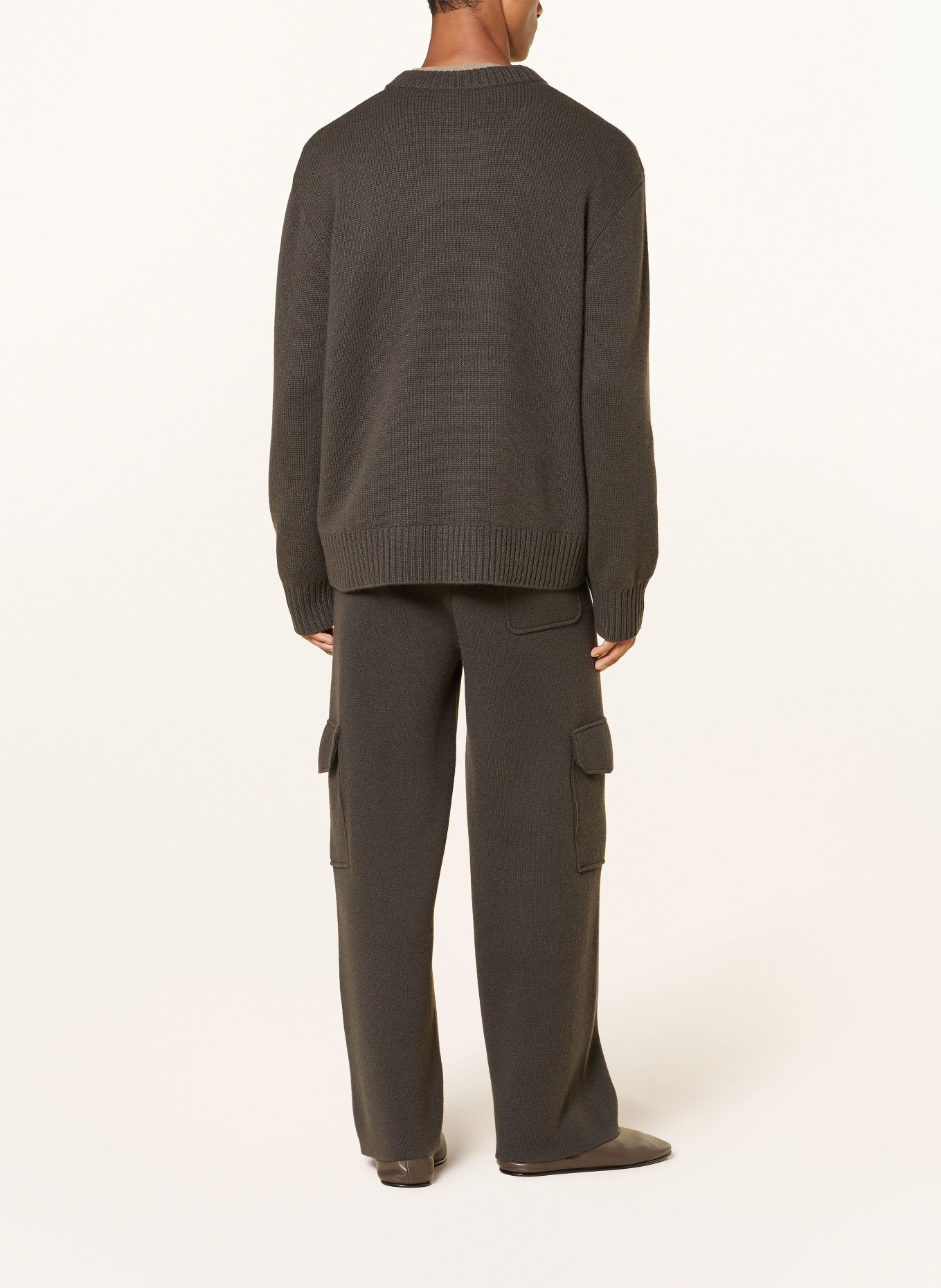 LISA YANG Gebreide broek EERO Relaxed Fit van kasjmier: MARRON FONCÉ