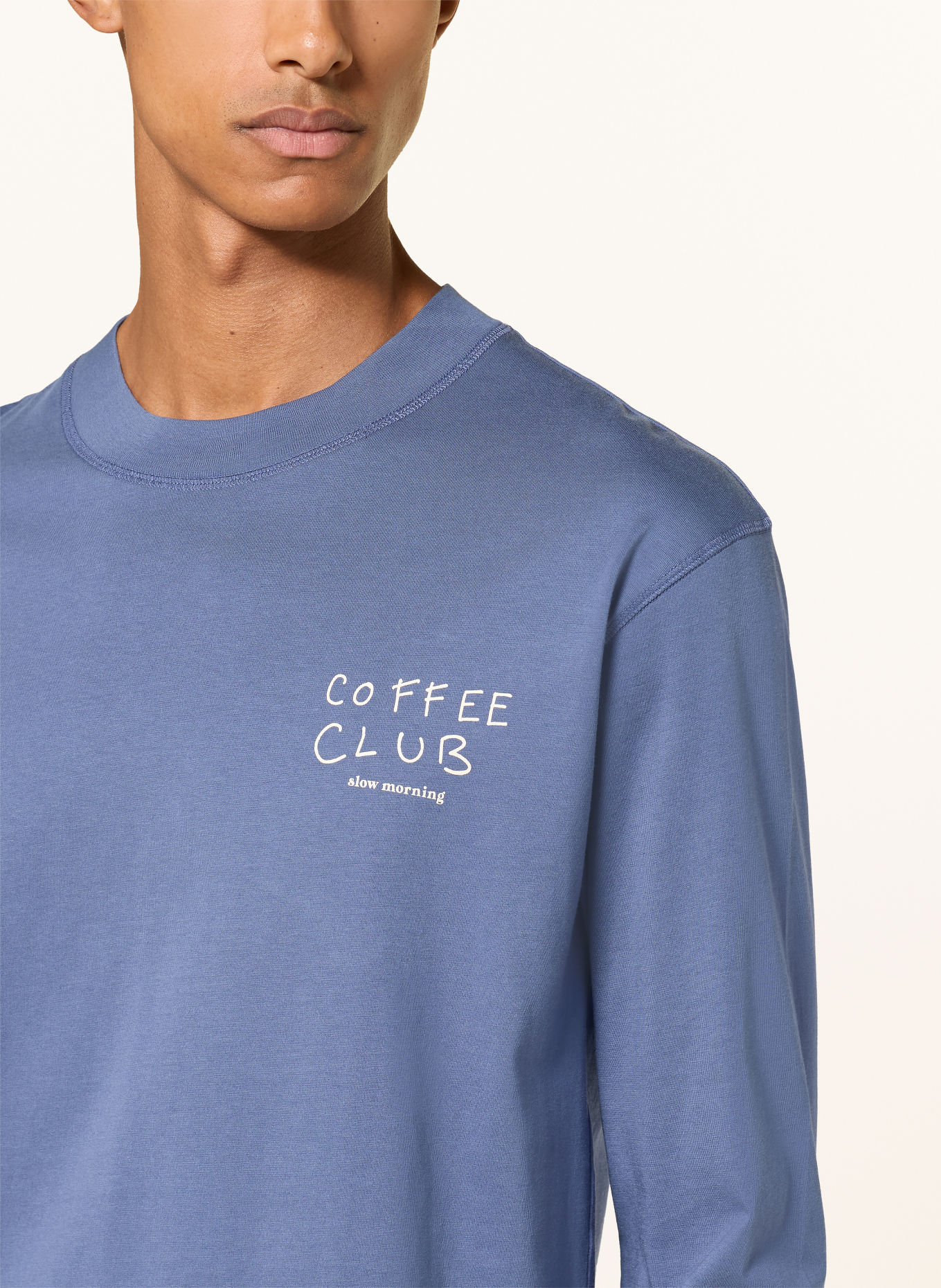SCHIESSER Pyjama: BLAUWGRIJS / WIT