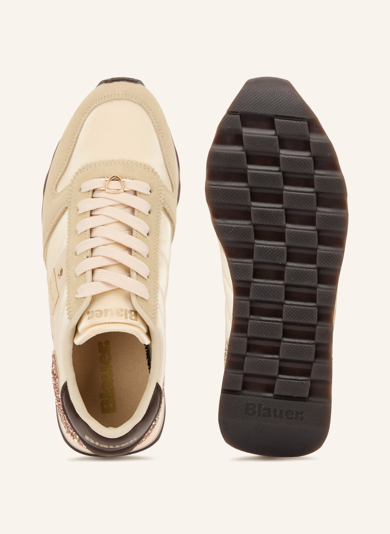 Blauer MILLEN03 Sneakers: CREAM / PINK