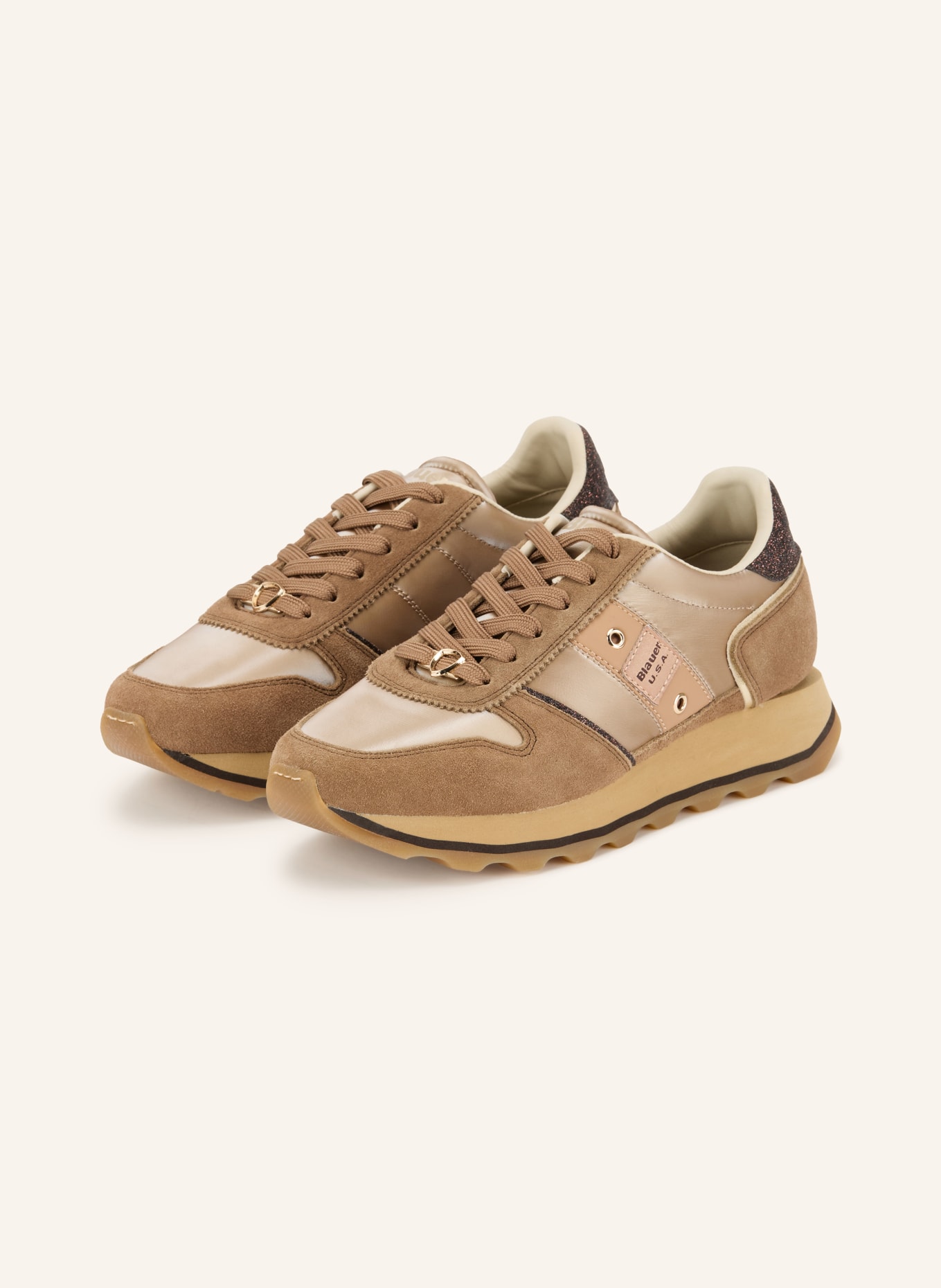 Blauer MILLEN03 Sneakers: LIGHT BROWN / BROWN / BEIGE