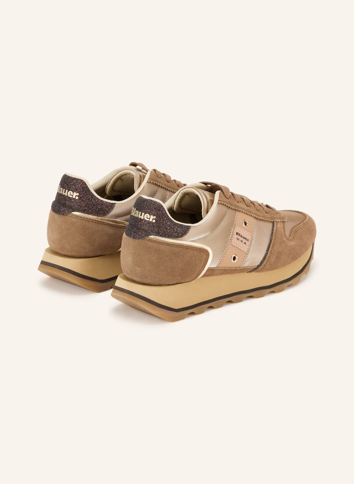 Blauer MILLEN03 Sneakers: LIGHT BROWN / BROWN / BEIGE