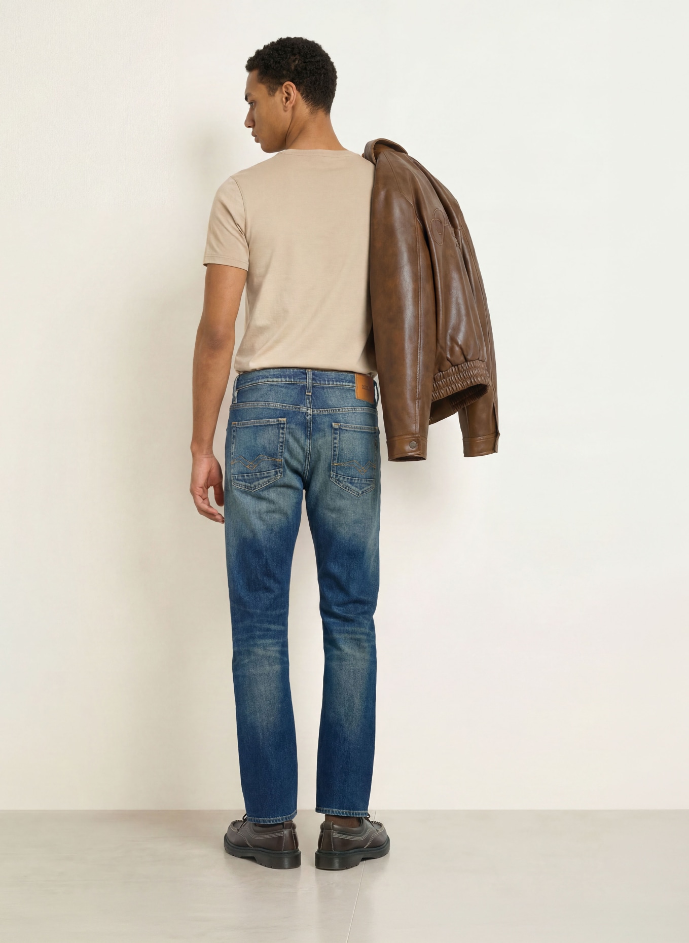 REPLAY AIDEEN Straight Fit Jeans: C007 DARK BLUE